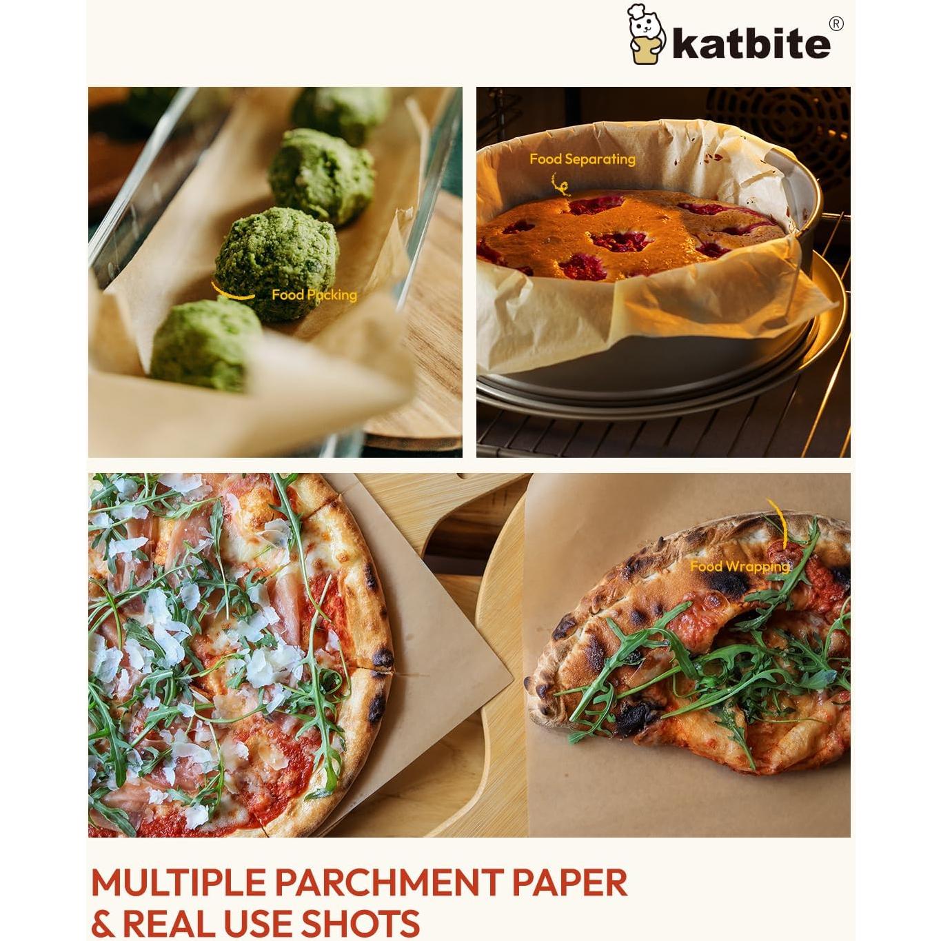 Papel Pergamino Antiadherente Katbite 38cm x 73.7m con Cortador