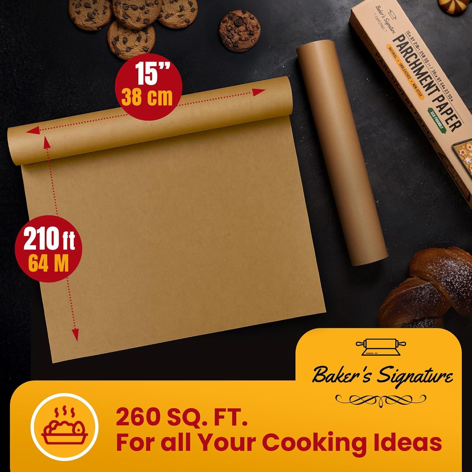 Papel Pergamino Sin Blanquear Baker's Signature 38.1cm x 64m