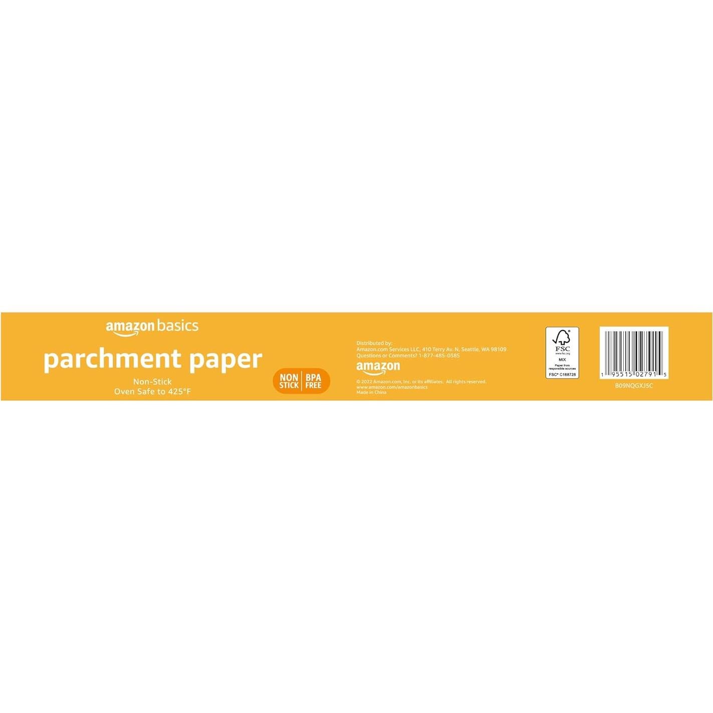 Papel de Parchment Amazon Basics Antiadherente 21.9m x 38.1cm