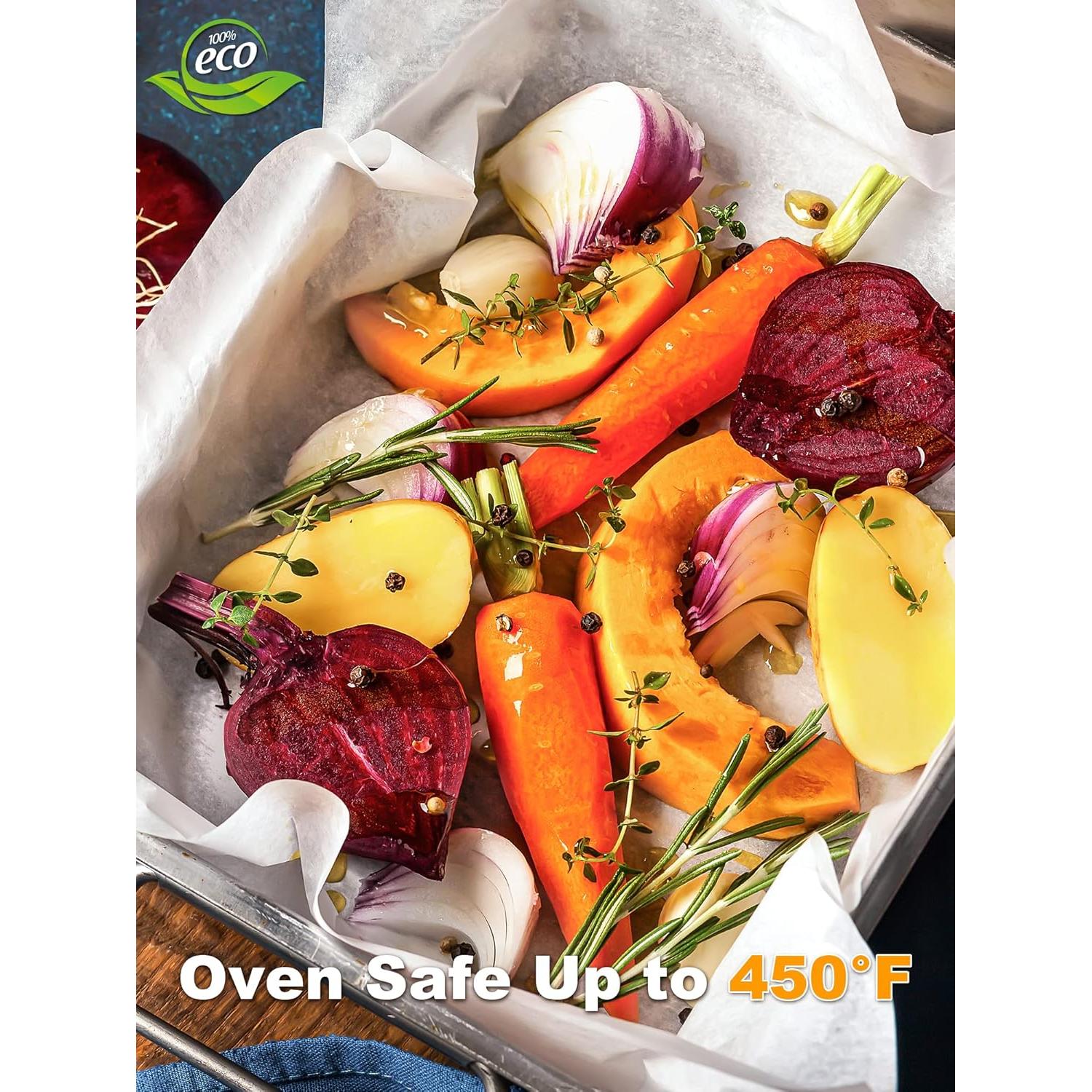 SMARTAKE 200 Hojas de Papel Pergamino 30x40 cm Anti-adherente