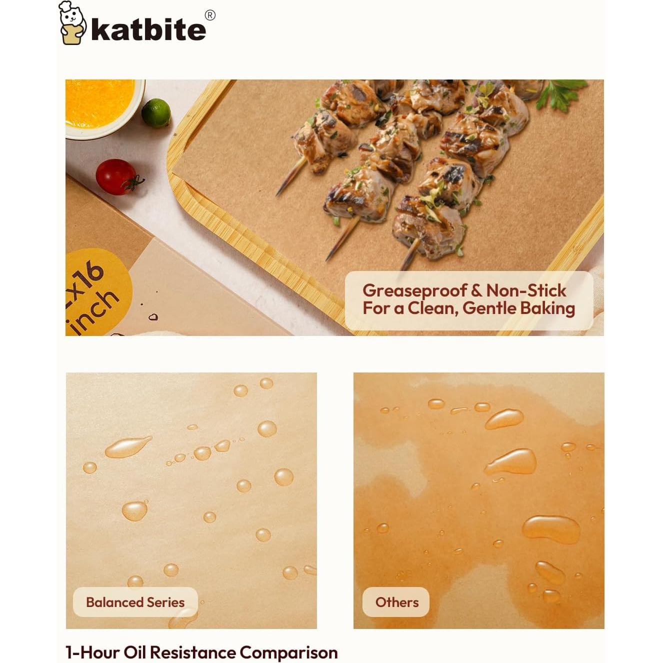 Papel Pergamino Antiadherente Katbite 220 Hojas 30.48x40.64 cm