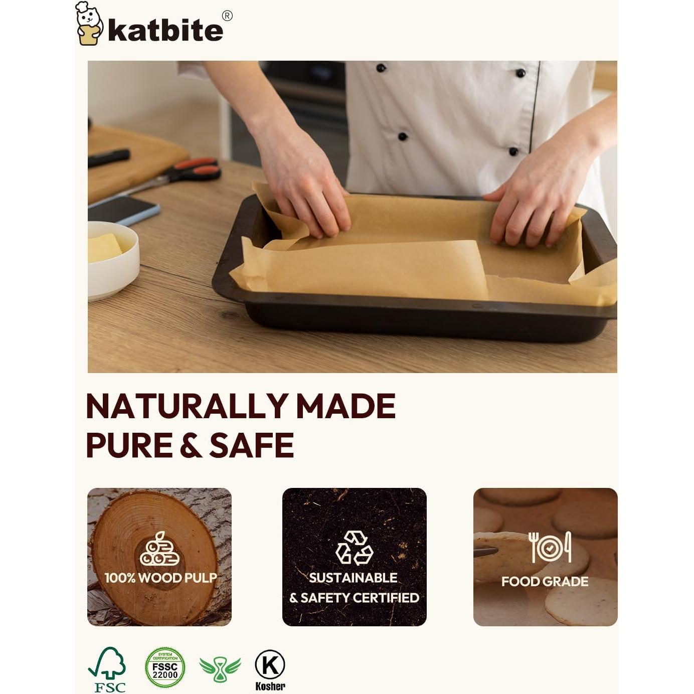 Papel Pergamino Antiadherente Katbite 220 Hojas 30.48x40.64 cm