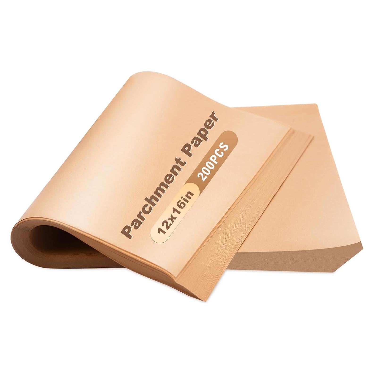 200 Hojas de Papel Pergamino Antiadherente FOXYAEO 30.5x40.6 cm