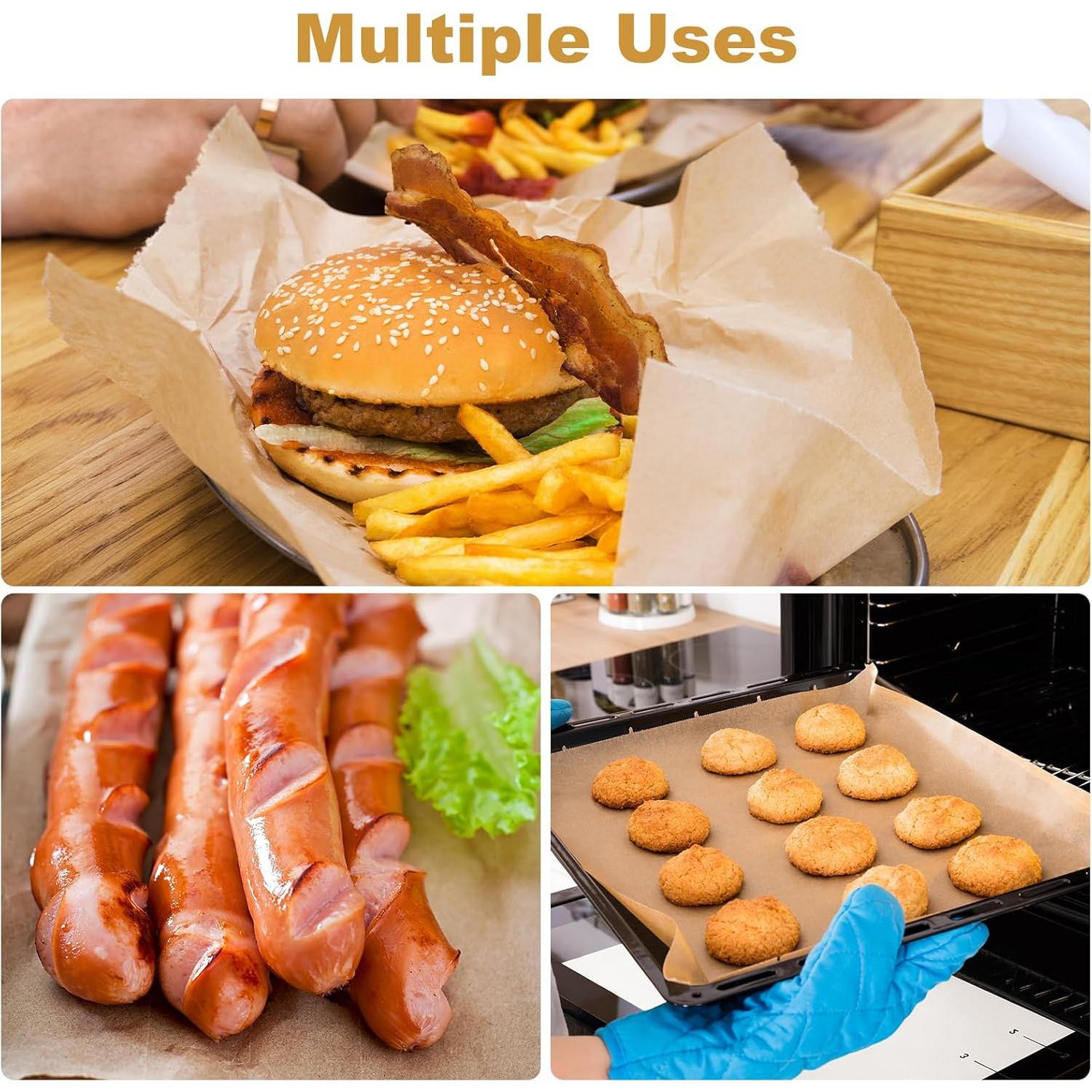 200 Hojas de Papel Pergamino Antiadherente FOXYAEO 30.5x40.6 cm