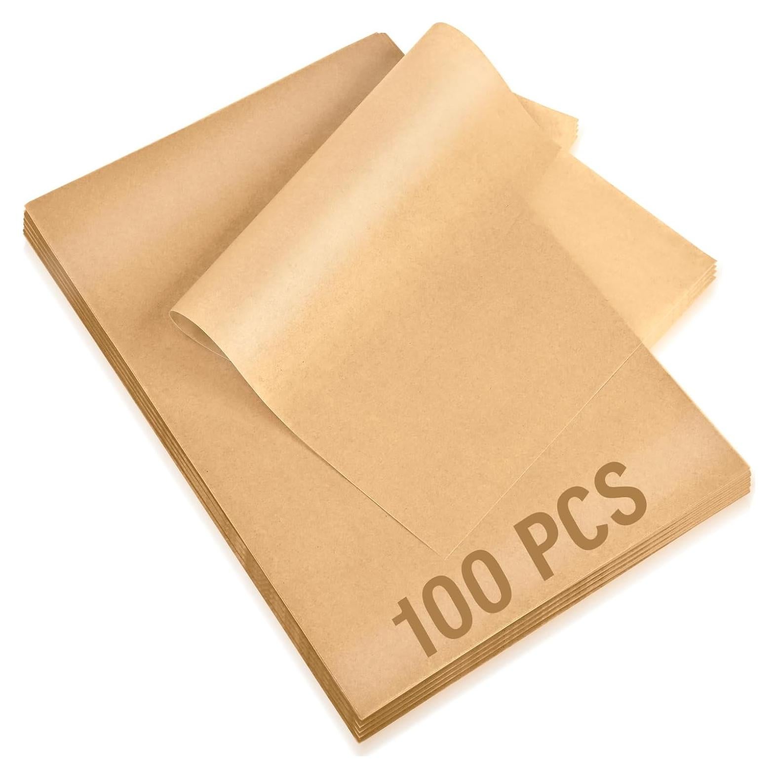 100 Hojas de Papel Pergamino Sin Blanquear Kovpnor 23x33 cm