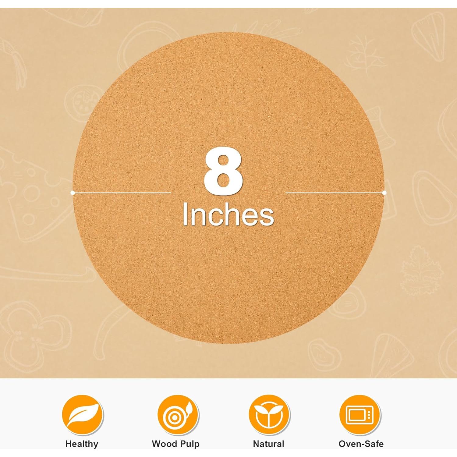 SMARTAKE 200 Hojas Papel Pergamino Antiadherente 20 cm