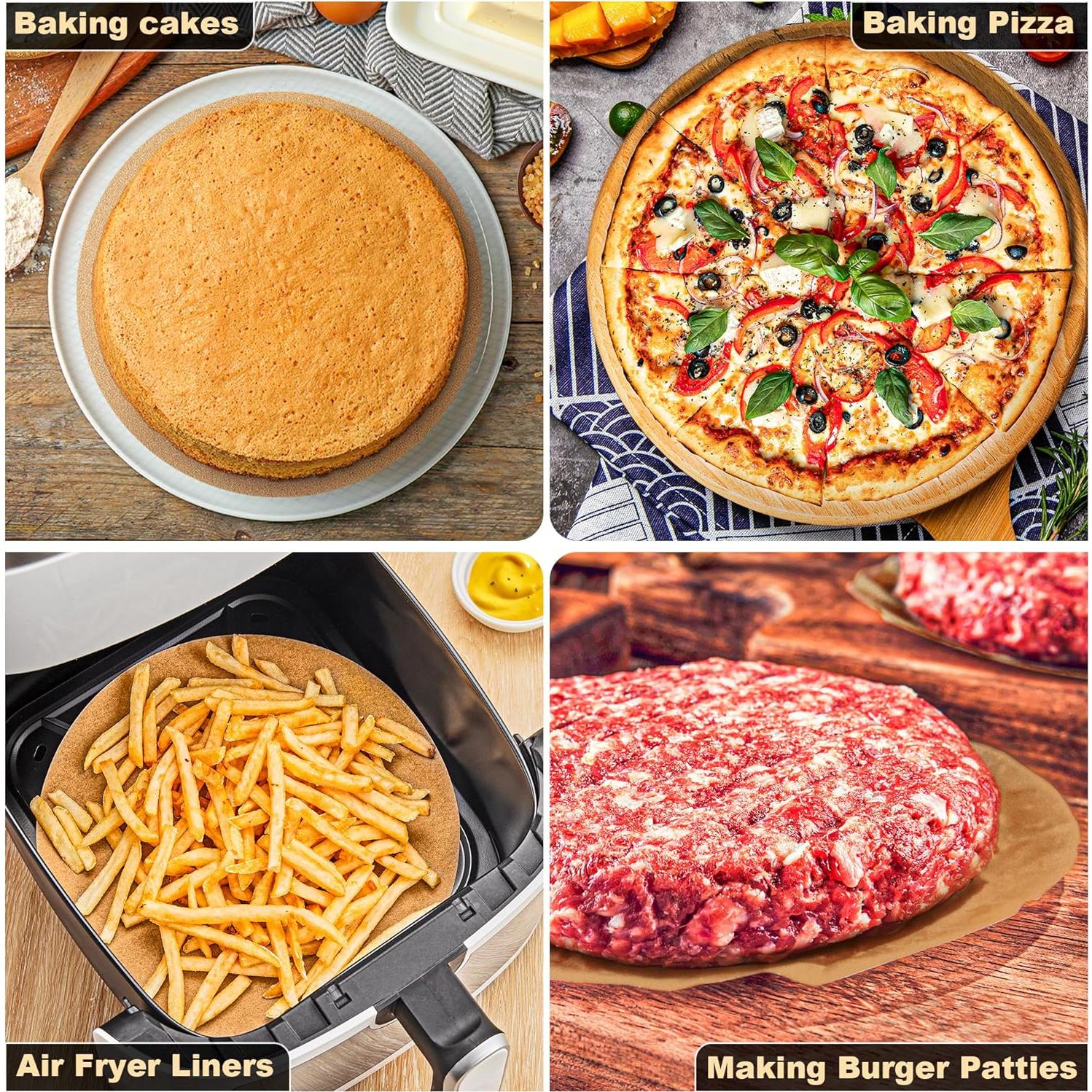 SMARTAKE 200 Hojas Papel Pergamino Antiadherente 20 cm