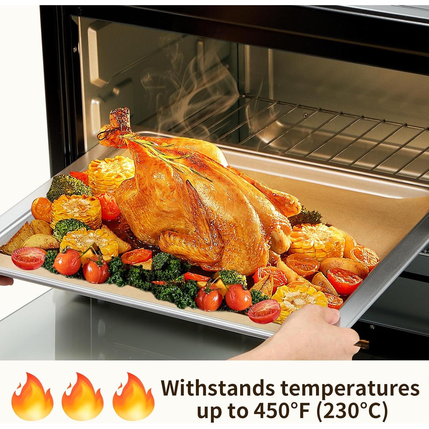 Papel Pergamino Antiadherente 120PCS 22.86x33.02cm para Hornear