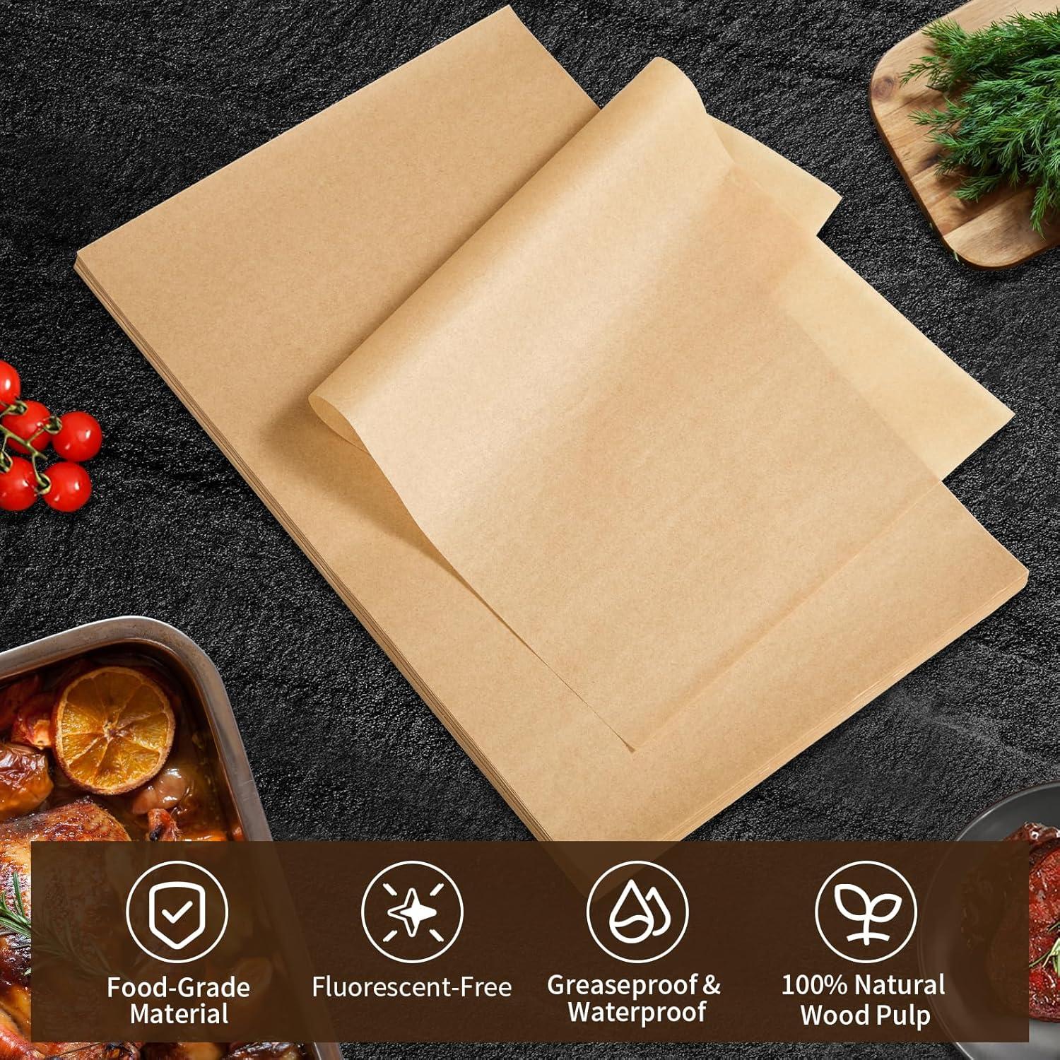 Papel Pergamino Antiadherente 120PCS 22.86x33.02cm para Hornear