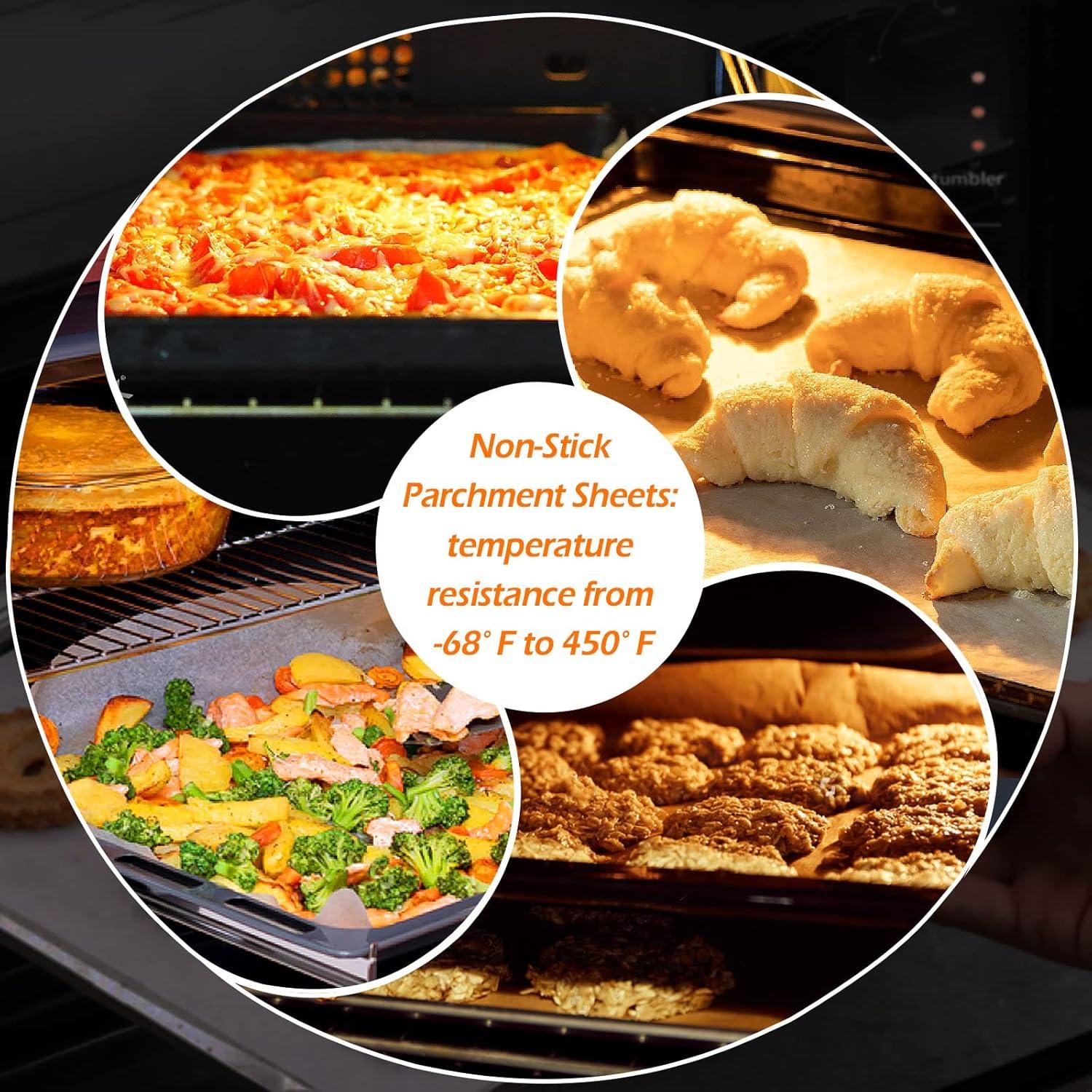 Papel de Hornear Pre-cortado GeeRic 100 Hojas 20x30 cm Antiadherente