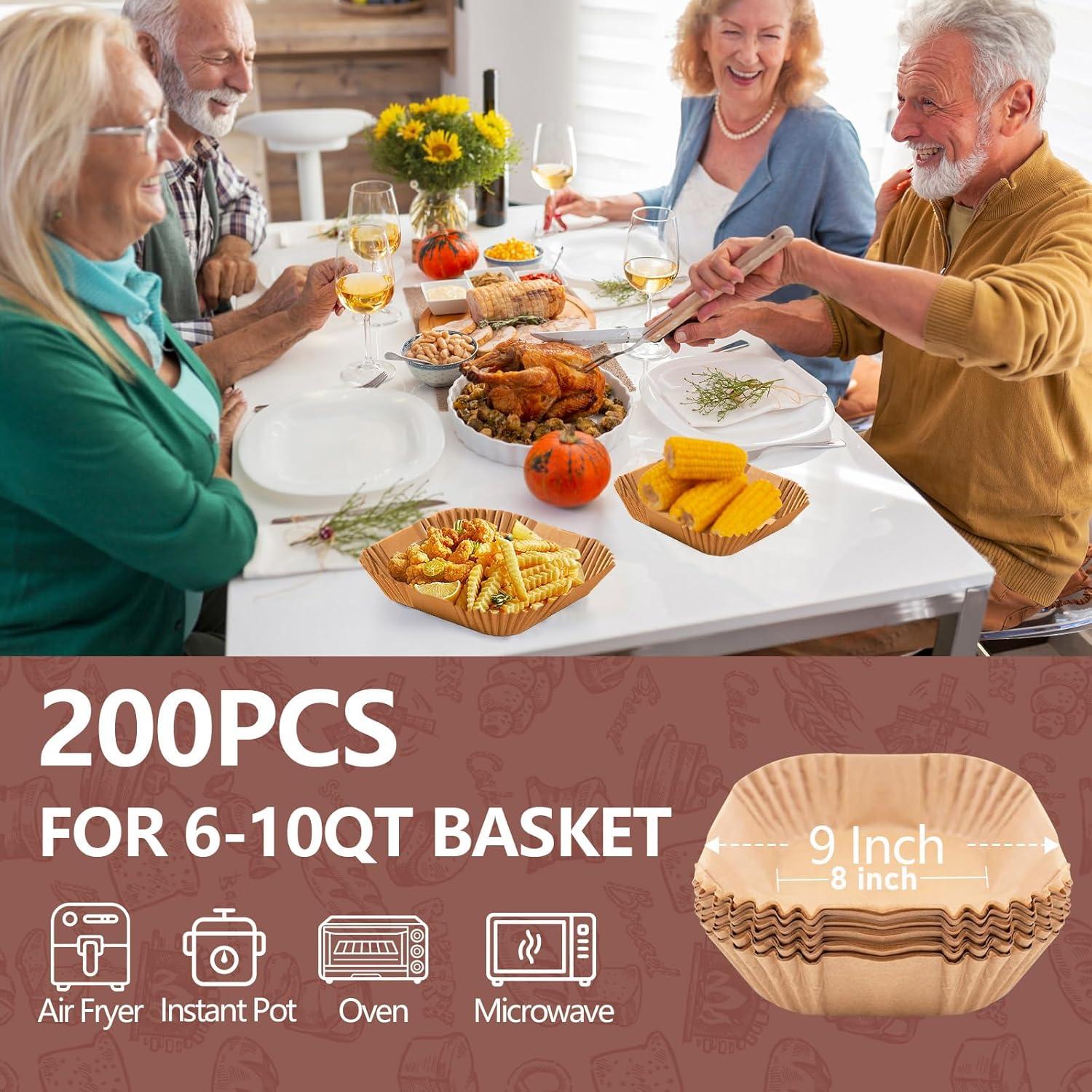 Forros de Papel UBeesize 9 Pulgadas Antiadherentes - 200 Hojas