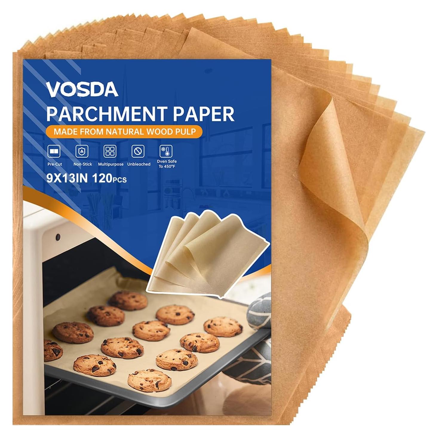 Hojas de Papel Pergamino Anti-adherente Vosda 9x13" 120p