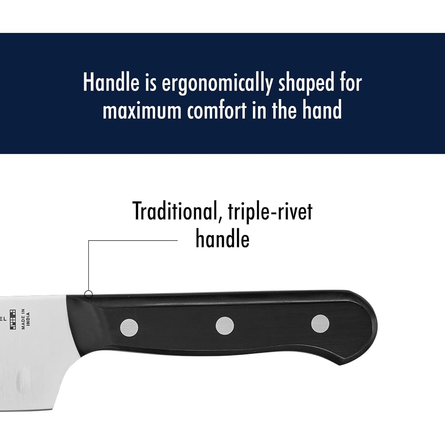 Cuchillo Santoku HENCKELS 17.78 cm Biselado Hueco Acero Inoxidable