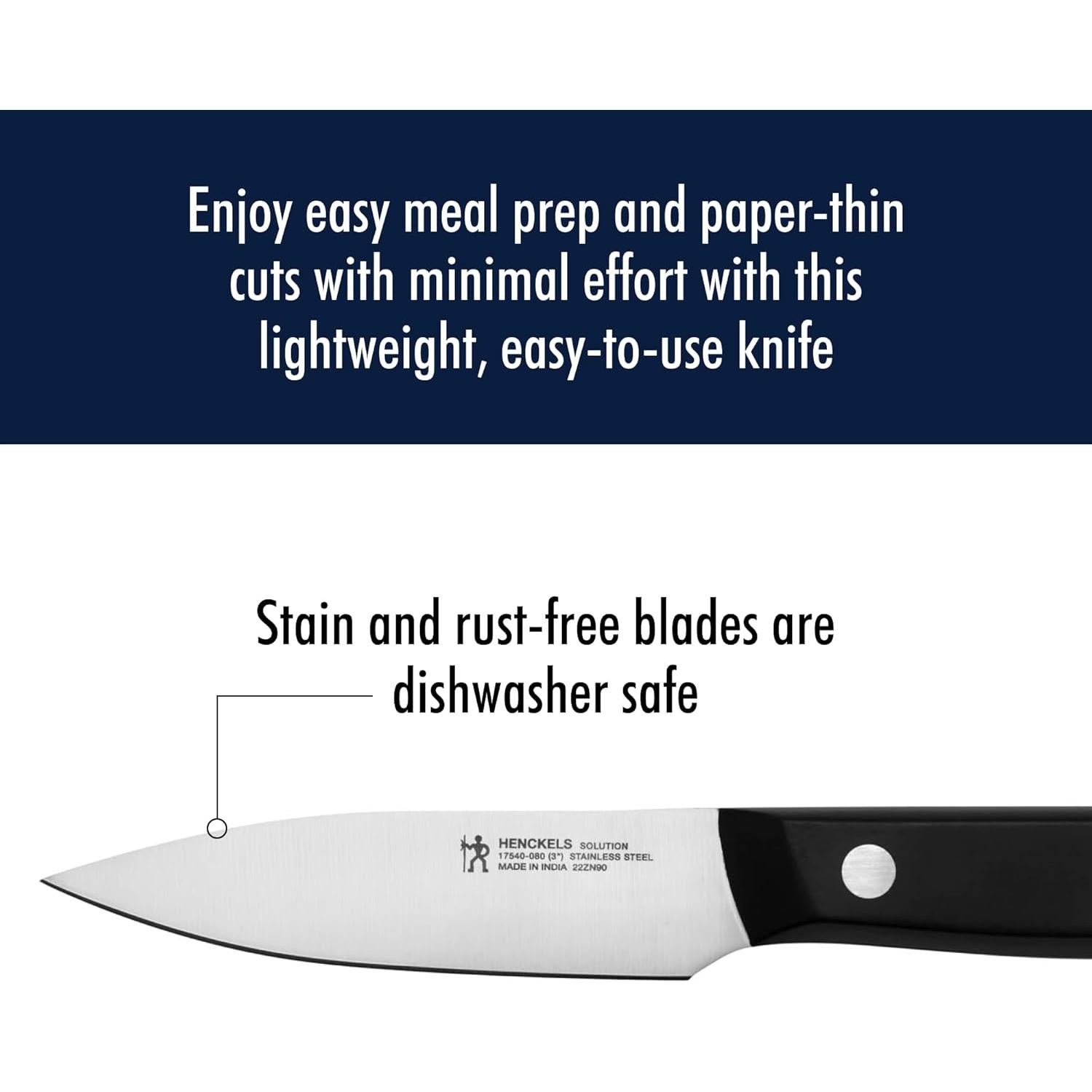 Set de Cuchillos de Cocina HENCKELS 2 Piezas 14 cm Negro