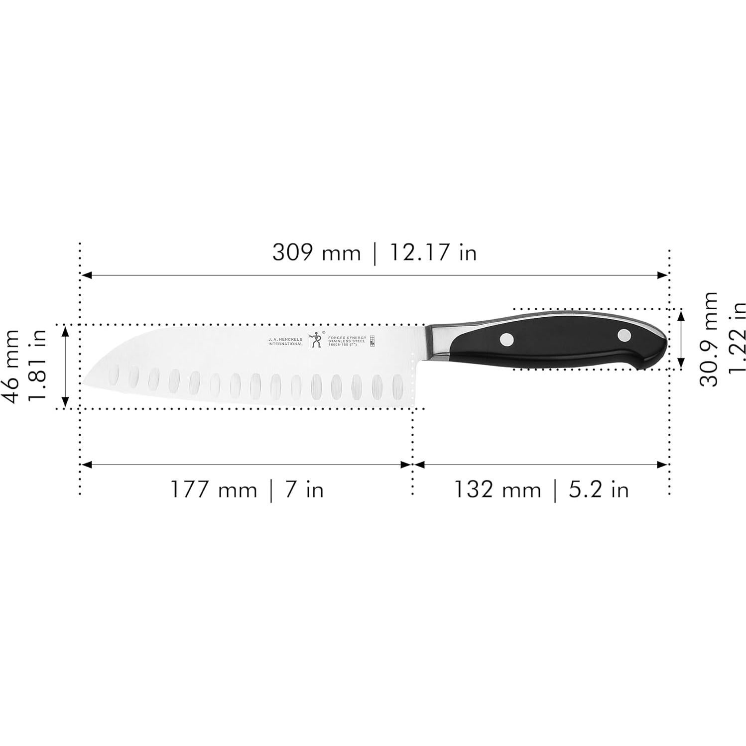 Cuchillo Santoku 17.78 cm HENCKELS Forged Synergy Acero Inoxidable