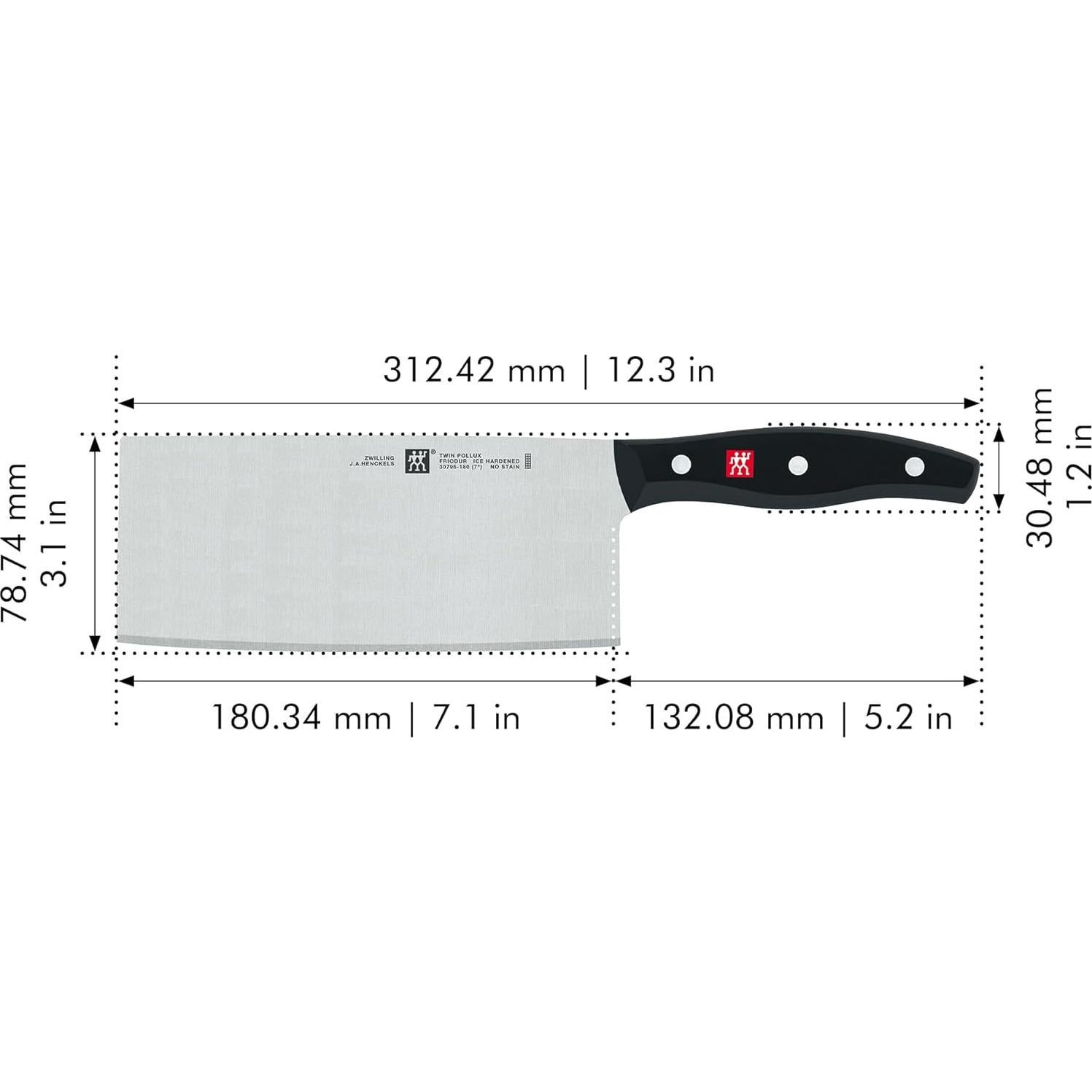 Cuchillo Chino para Verduras ZWILLING 17.8 cm Acero Inoxidable