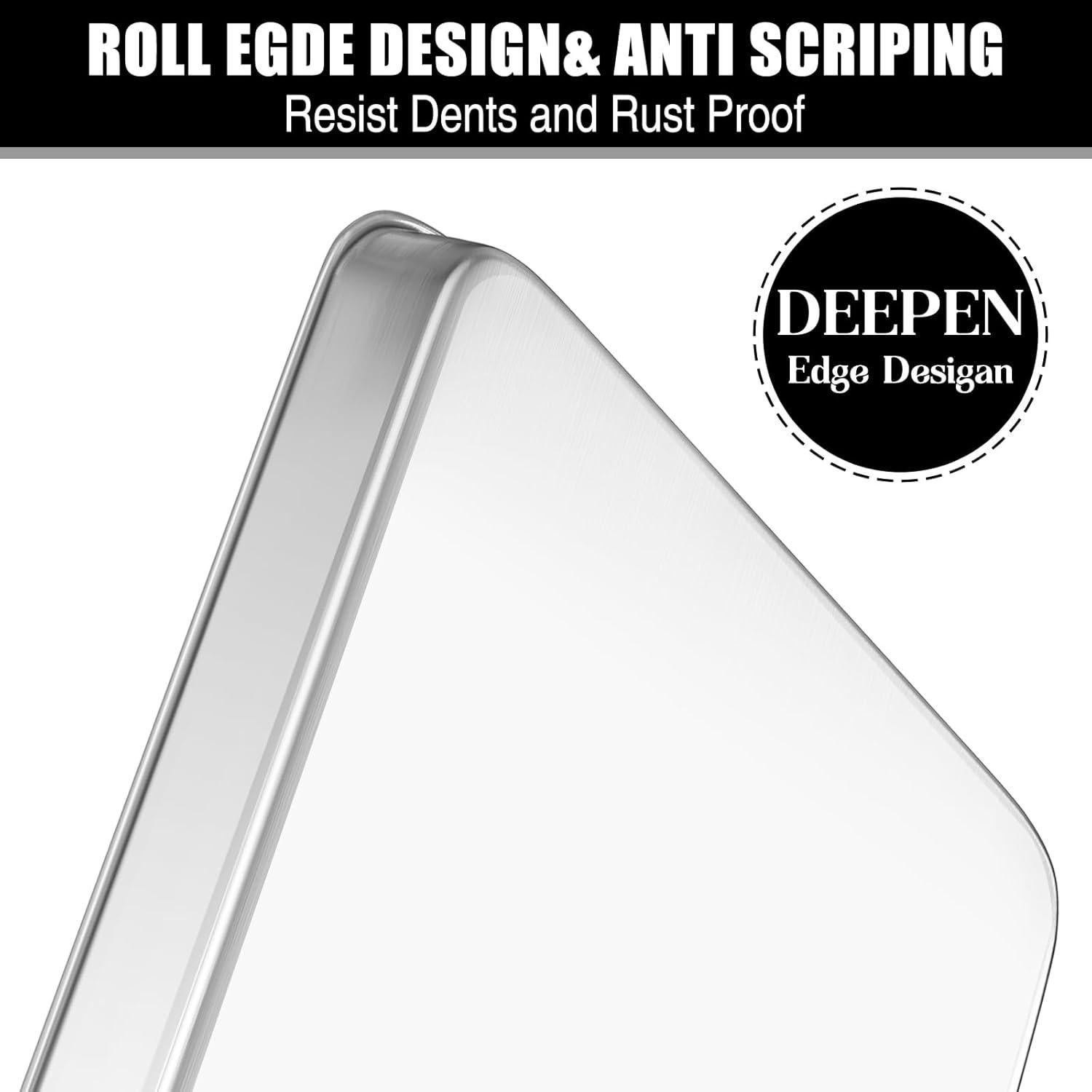 Juego de 2 bandejas para hornear 22.86 cm Umite Chef acero inoxidable