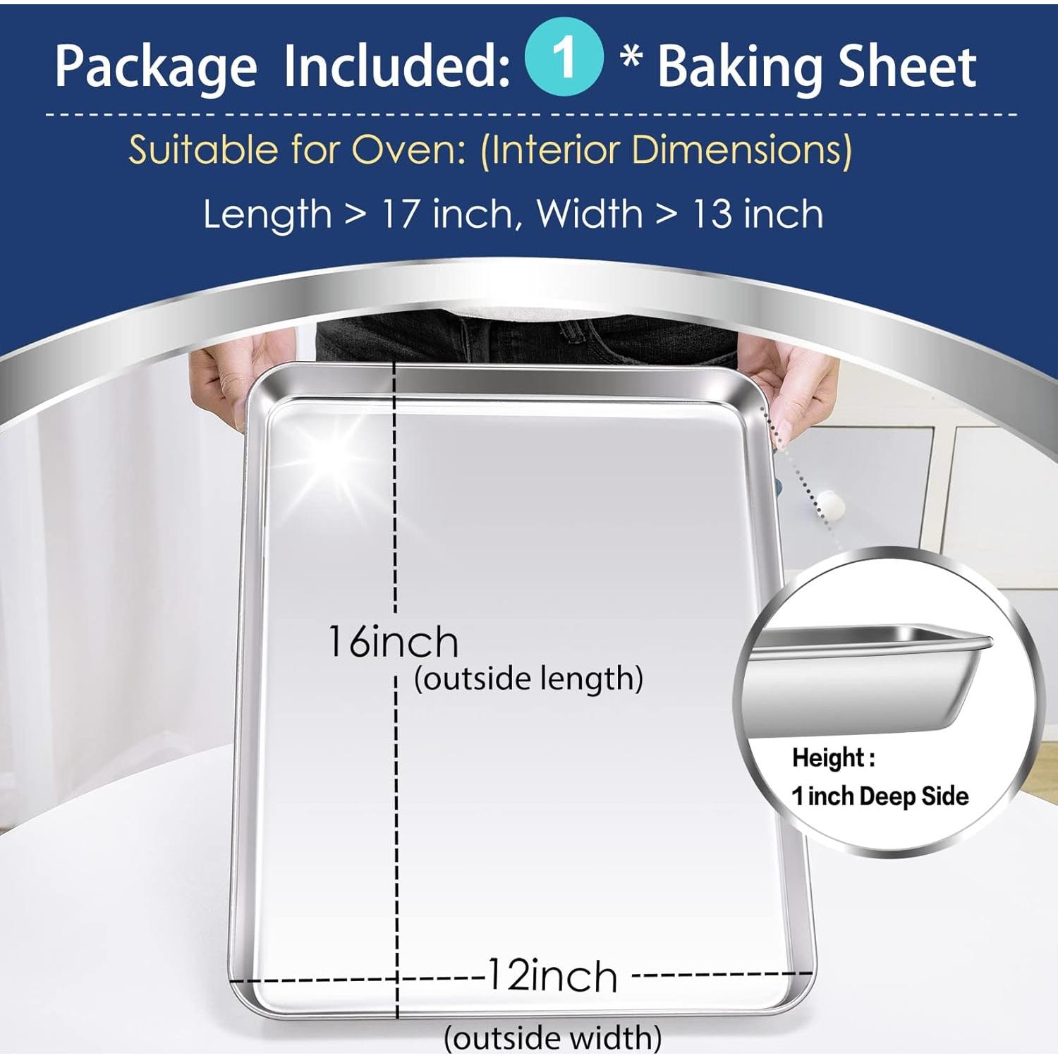 Bandeja para Hornear Galletas P&P CHEF 40.6x30.5cm Acero Inoxidable