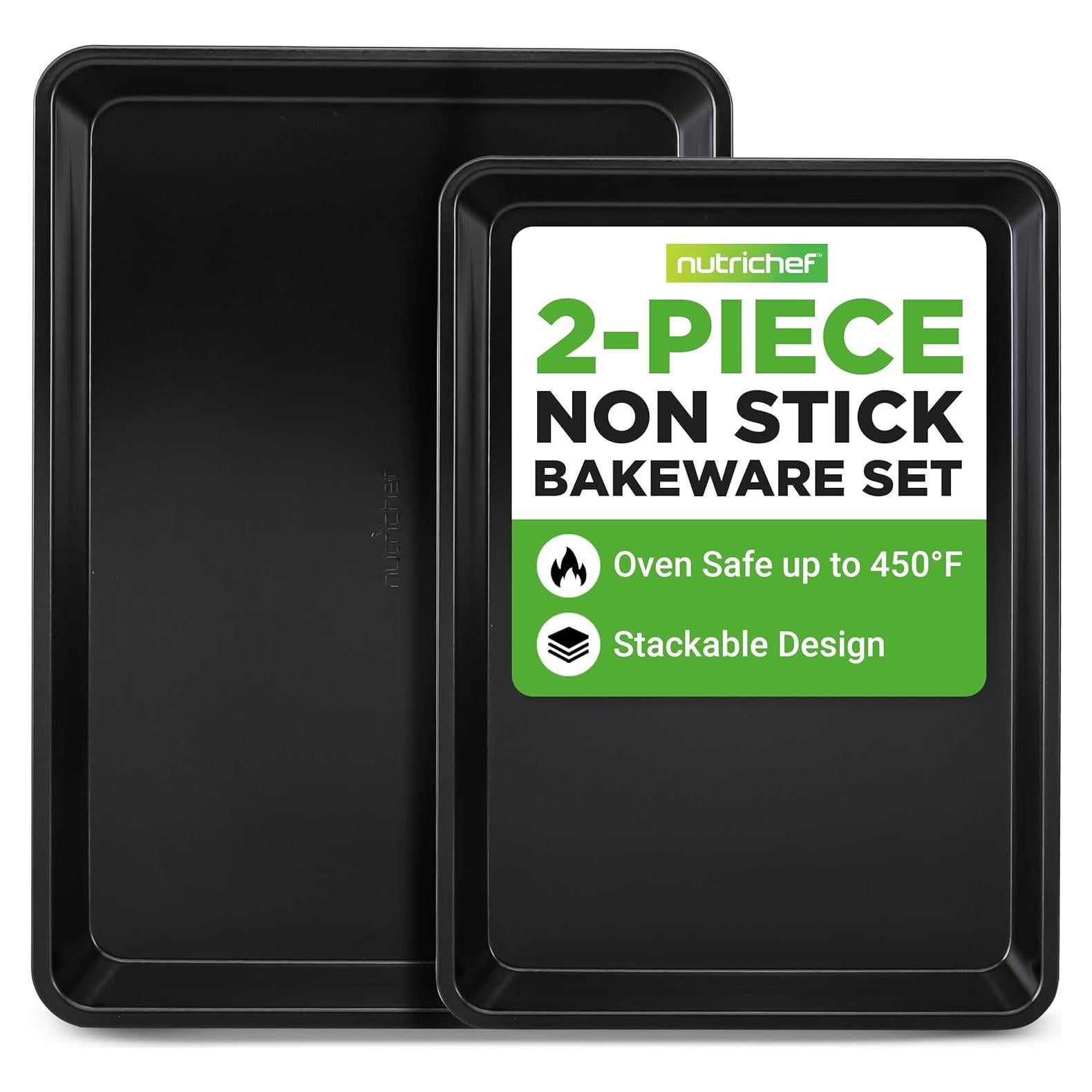 Juego de 2 Bandejas para Hornear Antiadherentes NutriChef