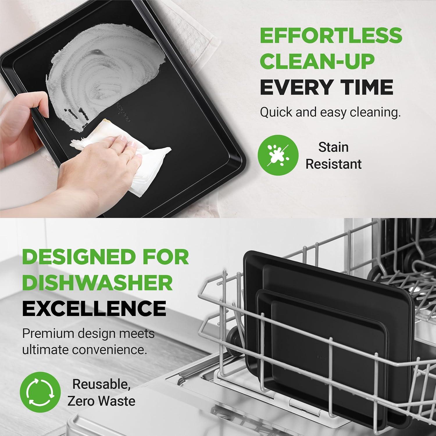 Juego de 2 Bandejas para Hornear Antiadherentes NutriChef