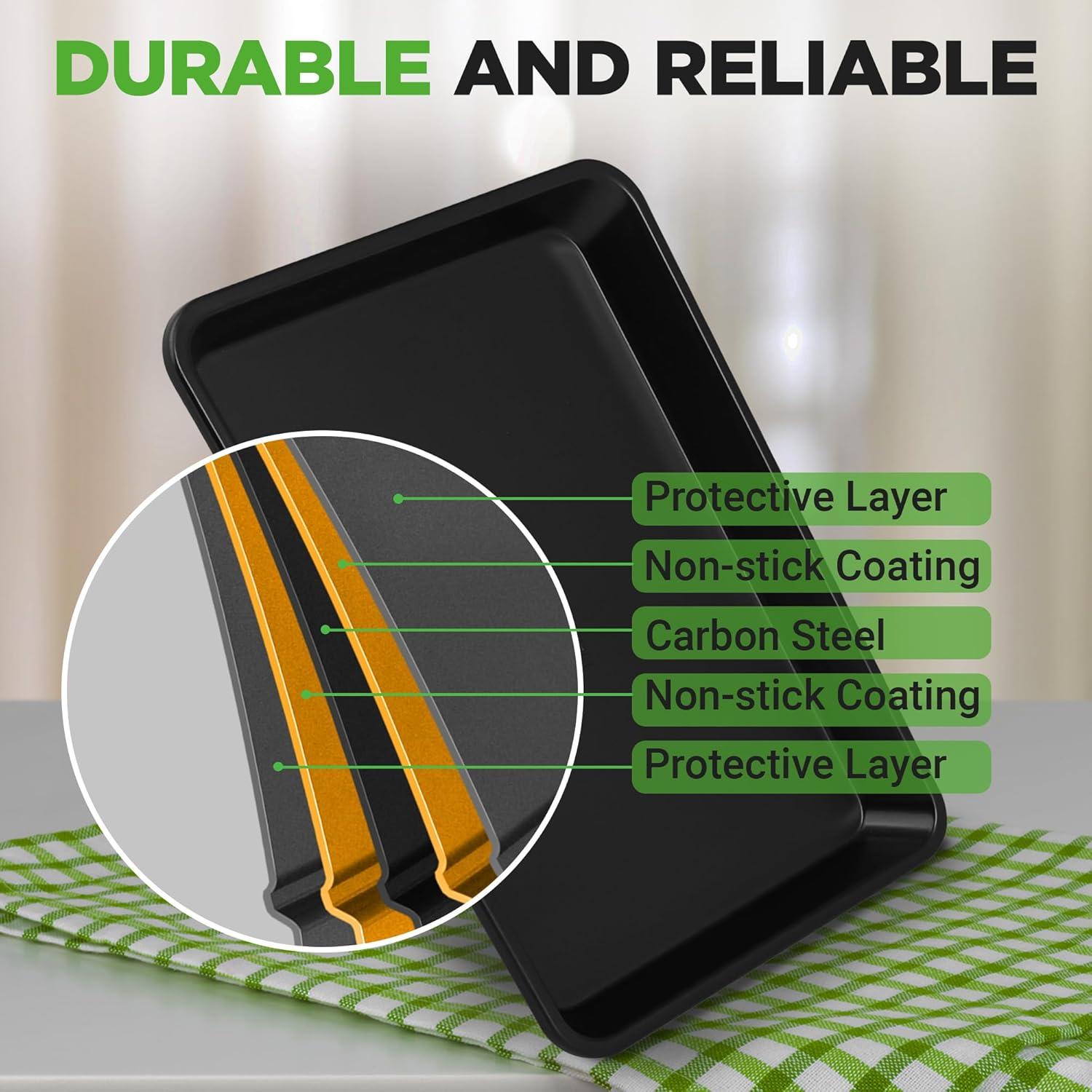 Juego de 2 Bandejas para Hornear Antiadherentes NutriChef