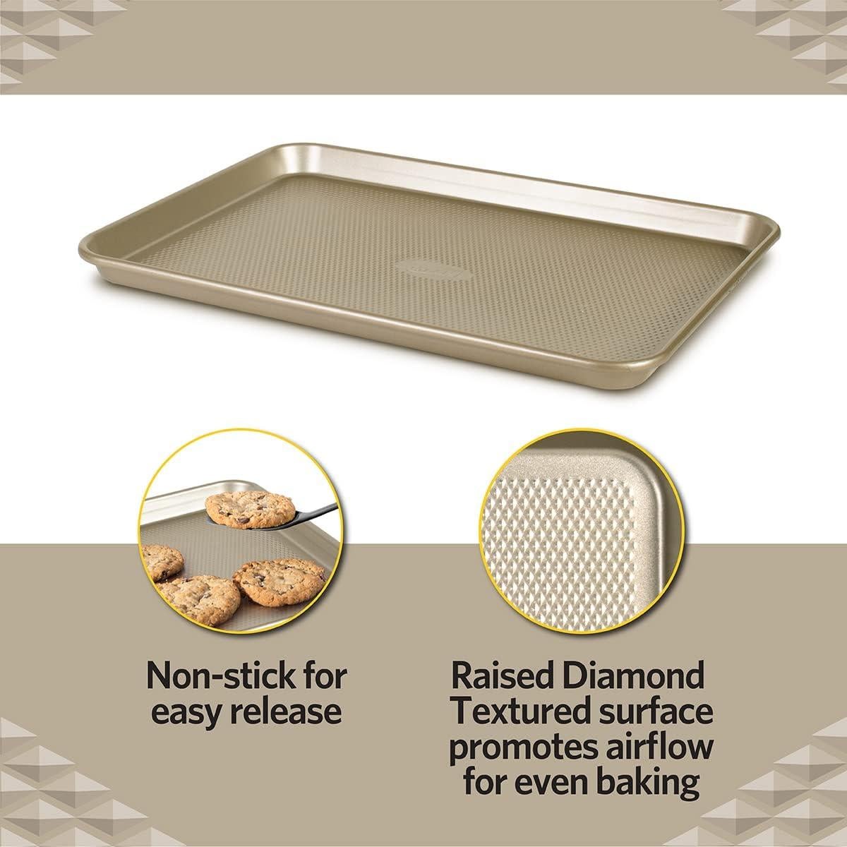 Bandeja para Galletas Antiadhesiva Glad 44.5x30 cm Dorada