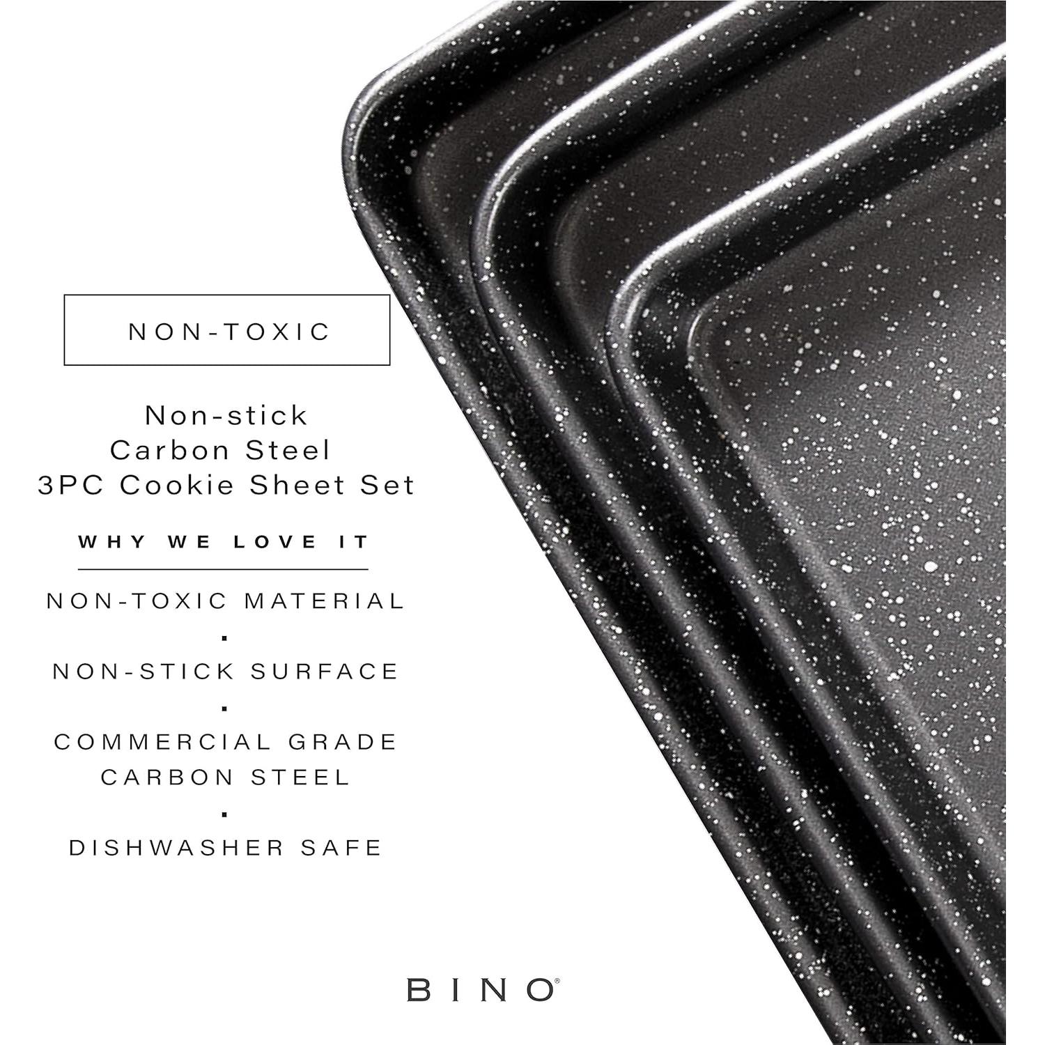 Juego de bandejas para hornear BINO 3 piezas antiadherente