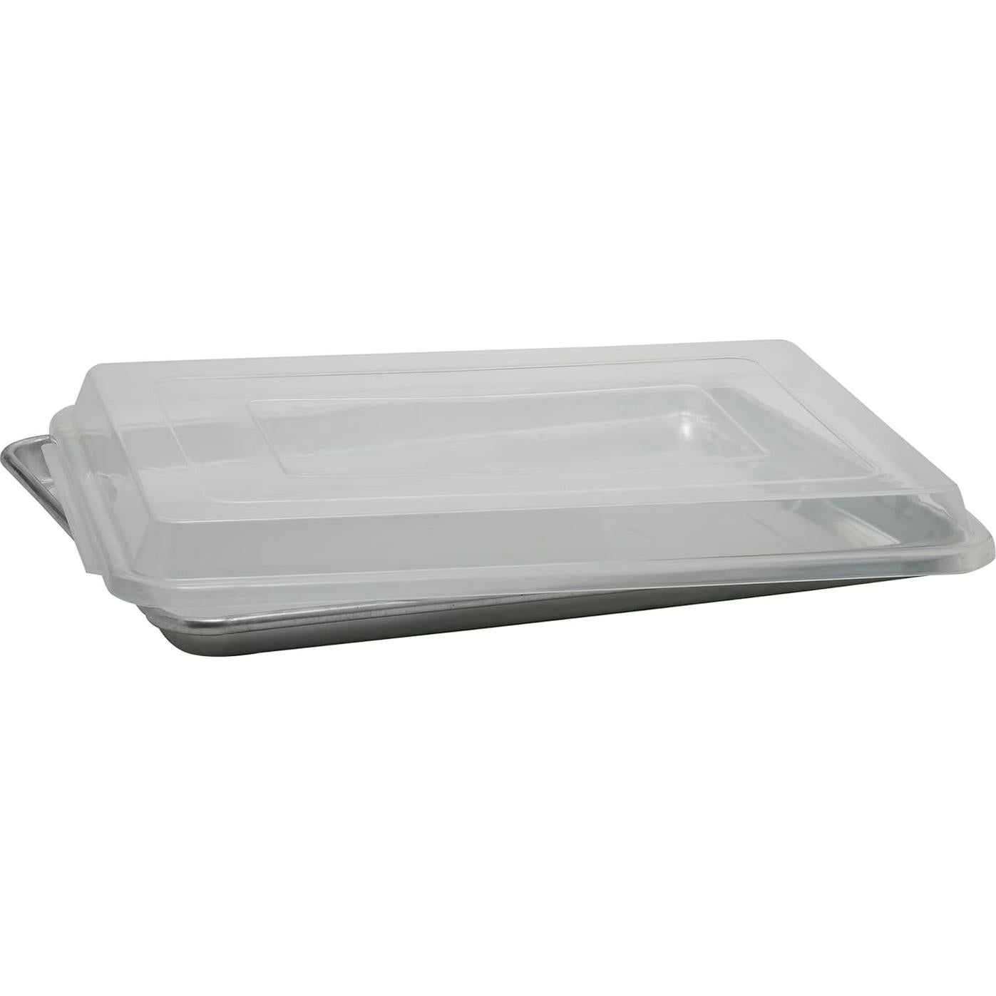 Cubiertas Winco para bandeja de aluminio 48x34 cm transparente