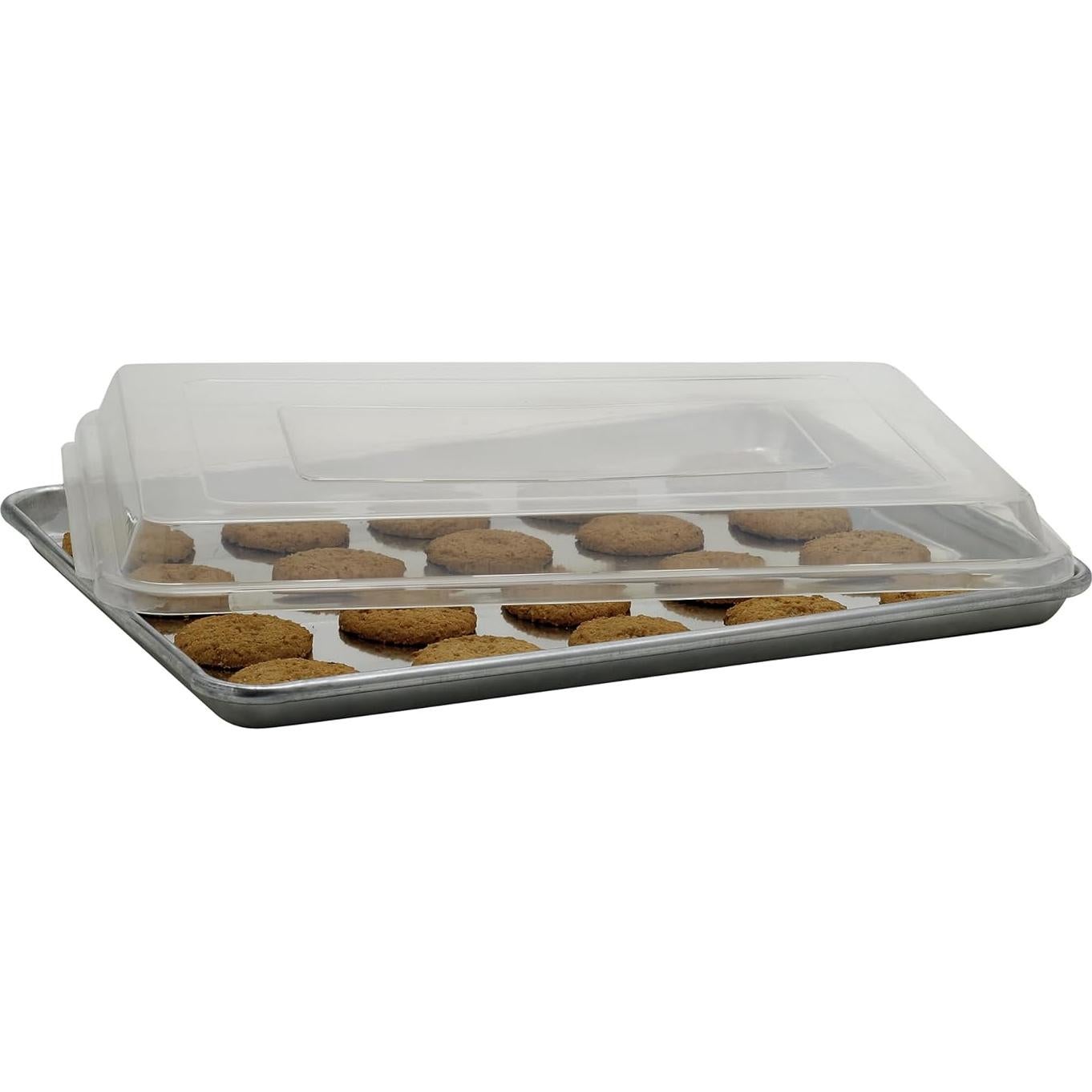 Cubiertas Winco para bandeja de aluminio 48x34 cm transparente