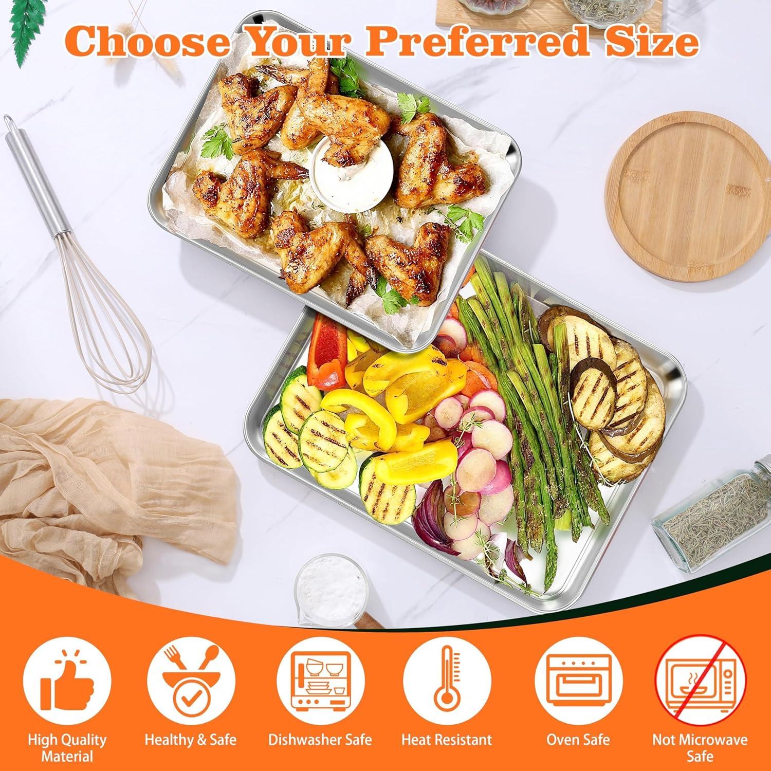 Juego de bandejas para hornear Herogo, 2 piezas de acero inoxidable