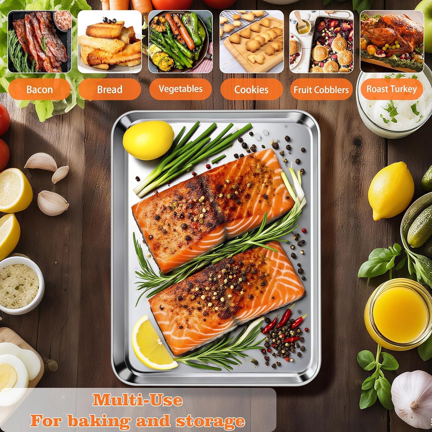 Juego de bandejas para hornear Herogo, 2 piezas de acero inoxidable