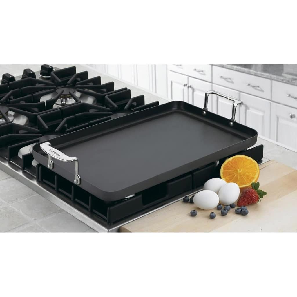Plancha Doble Quemador Cuisinart 33x51 cm Antiadherente