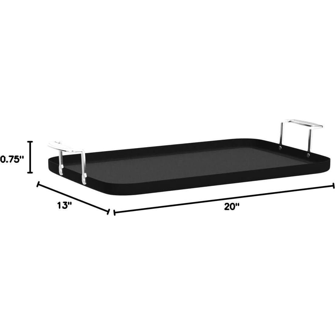 Plancha Doble Quemador Cuisinart 33x51 cm Antiadherente