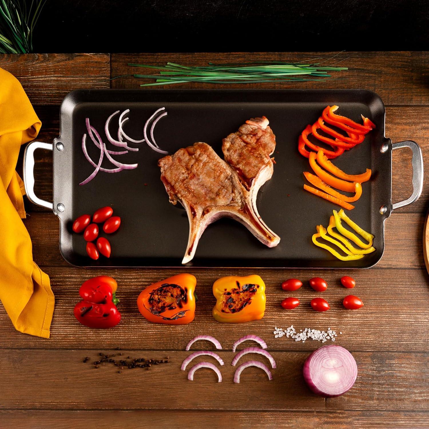 Plancha Doble Quemador Vasconia 50.8x27.9 cm Aluminio Antiadherente