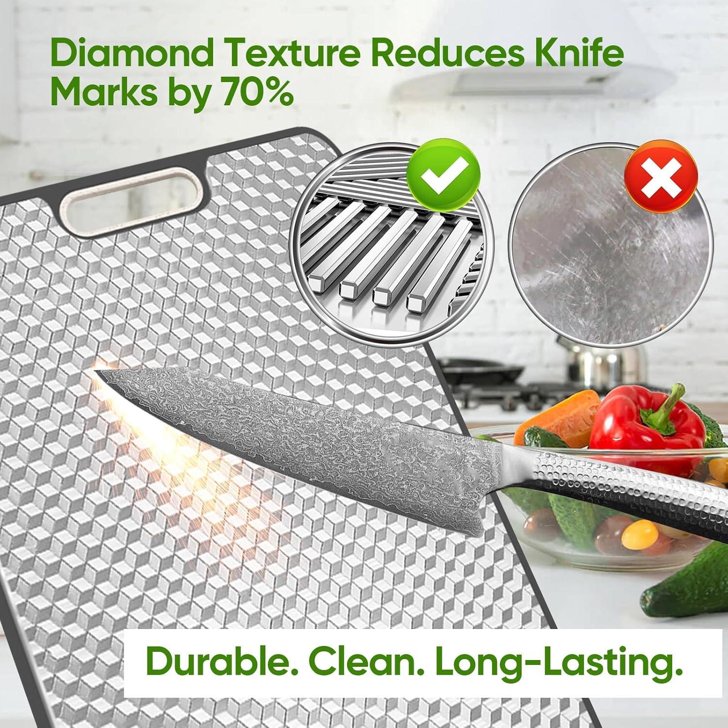 Tabla de Cortar Doble Cara Titanio Puro 38.7x26.4cm Jiwasio