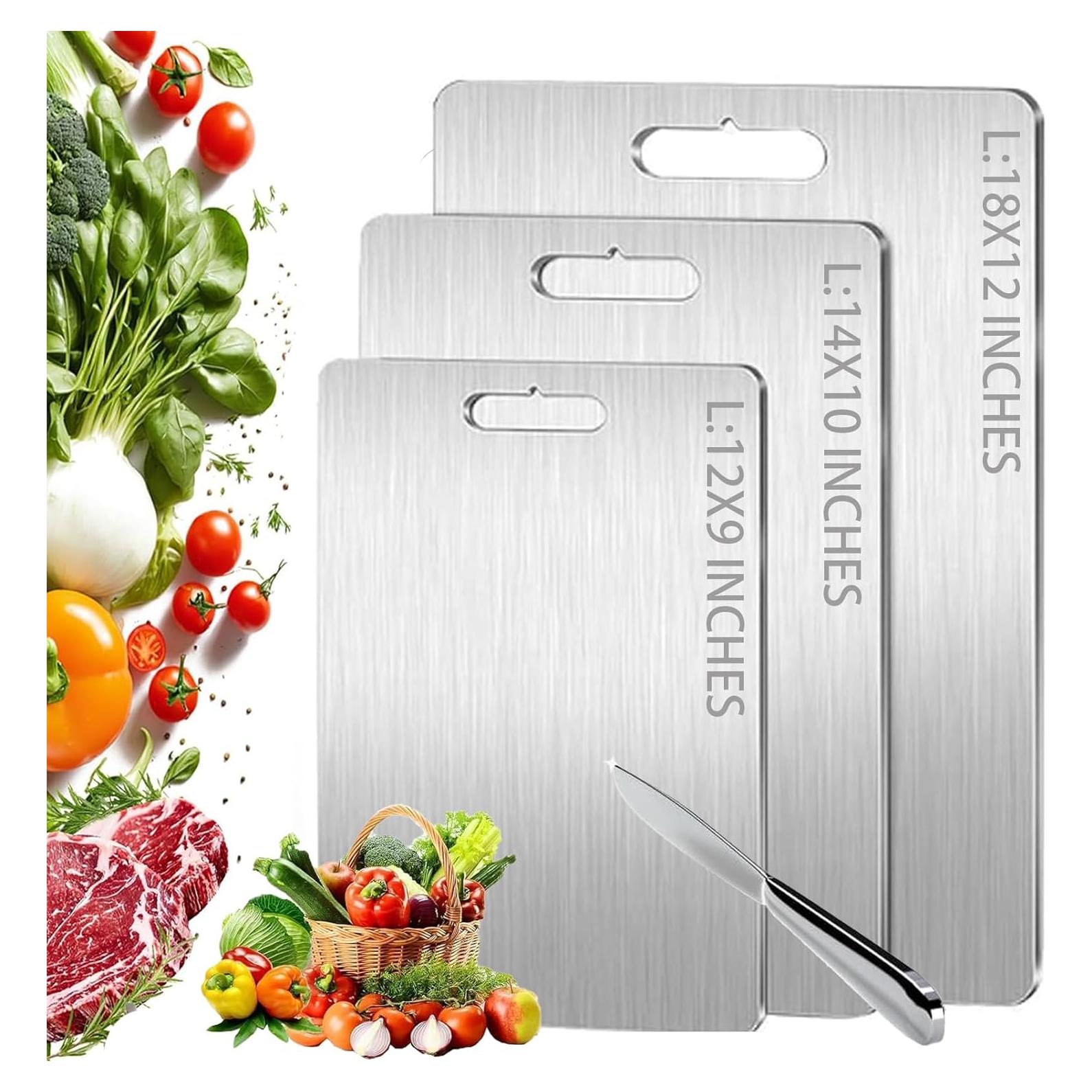 Tabla de Cortar de Titanio Tiomion 35.56x25.4cm Doble Cara