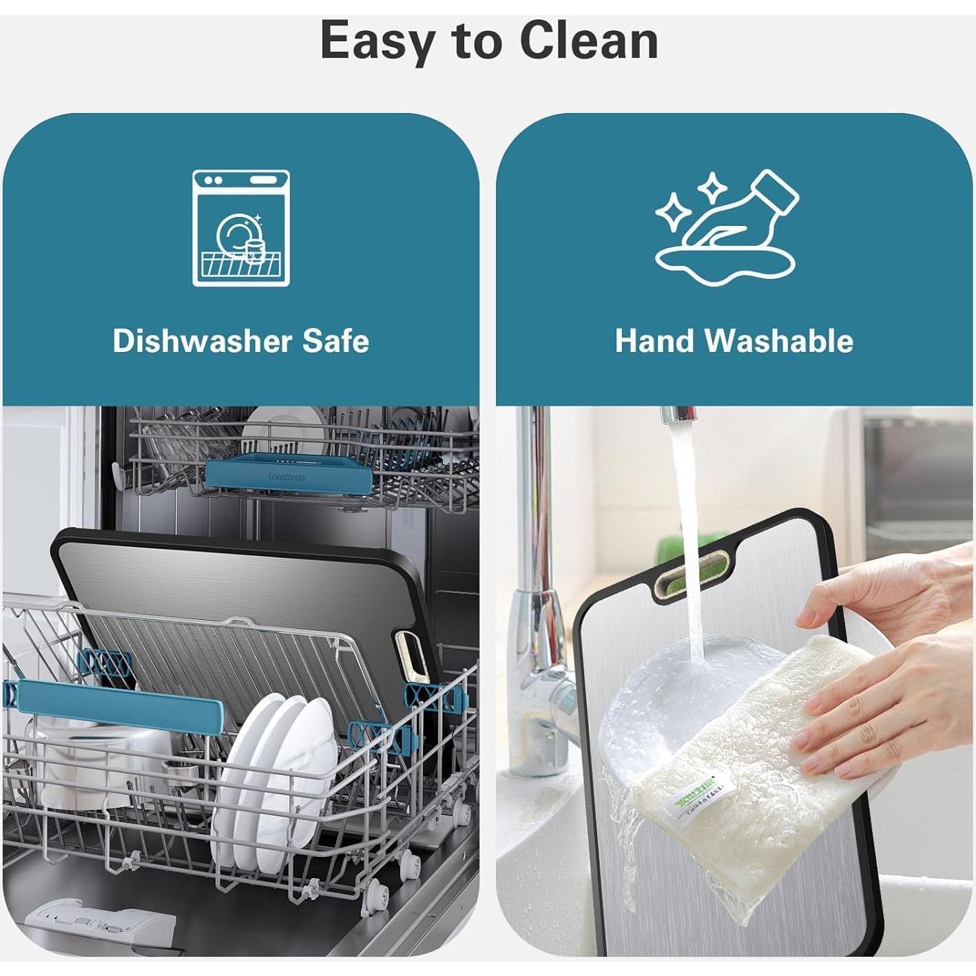 Tabla de Cortar de Titanio Submuon 38.4x26.4cm Doble Cara