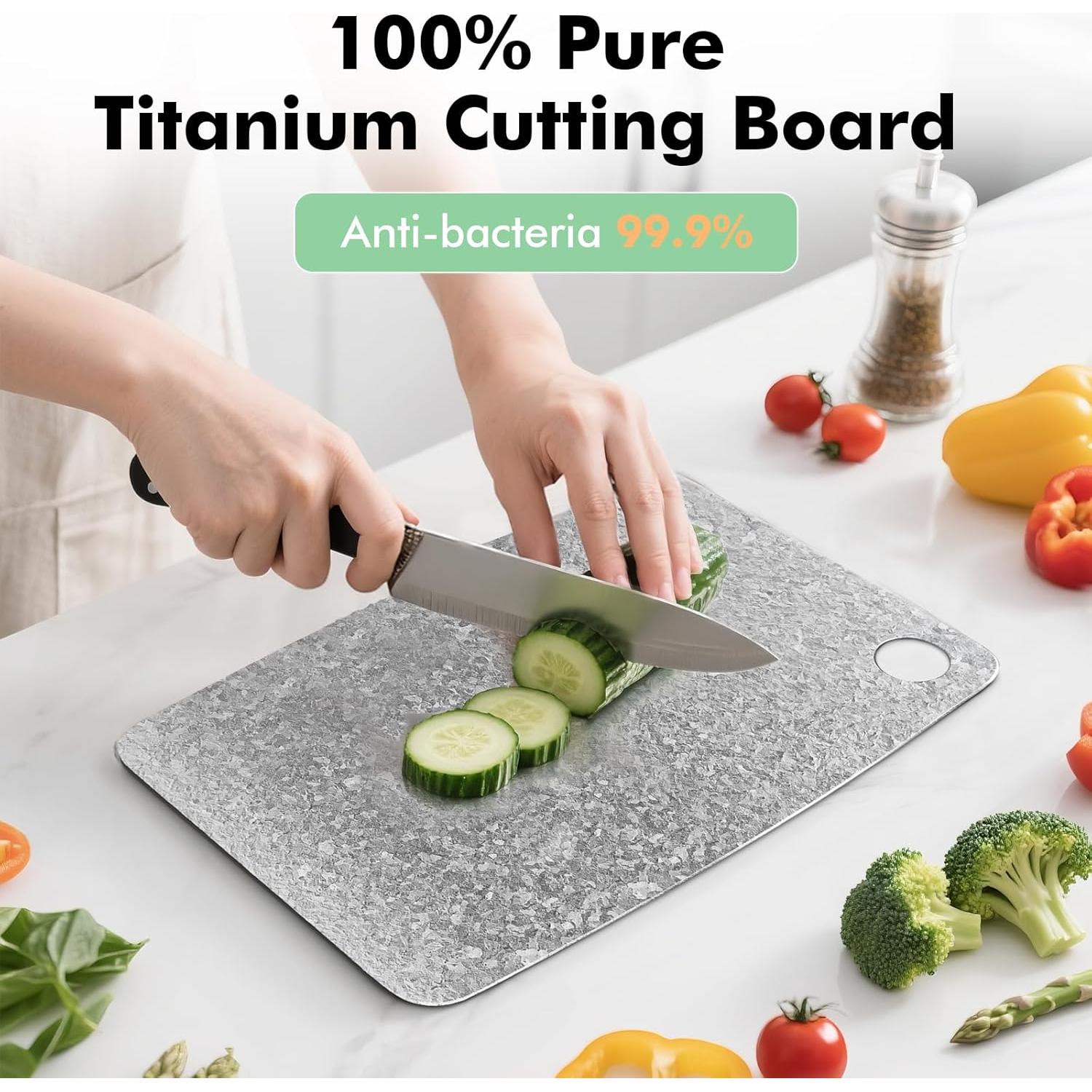 Tabla de Cortar de Titanio FINEYORKER 30.48x20.32cm Antibacteriana