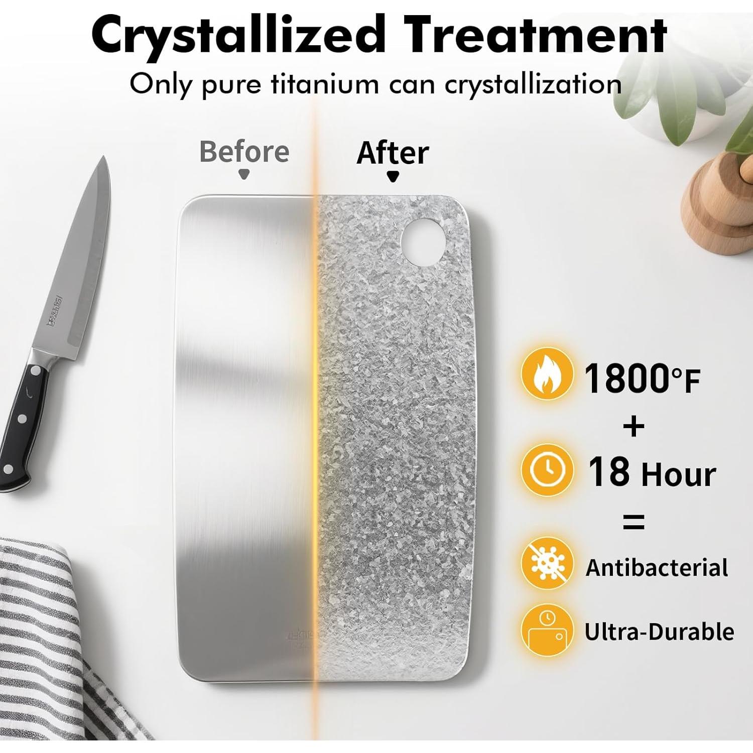 Tabla de Cortar de Titanio FINEYORKER 30.48x20.32cm Antibacteriana