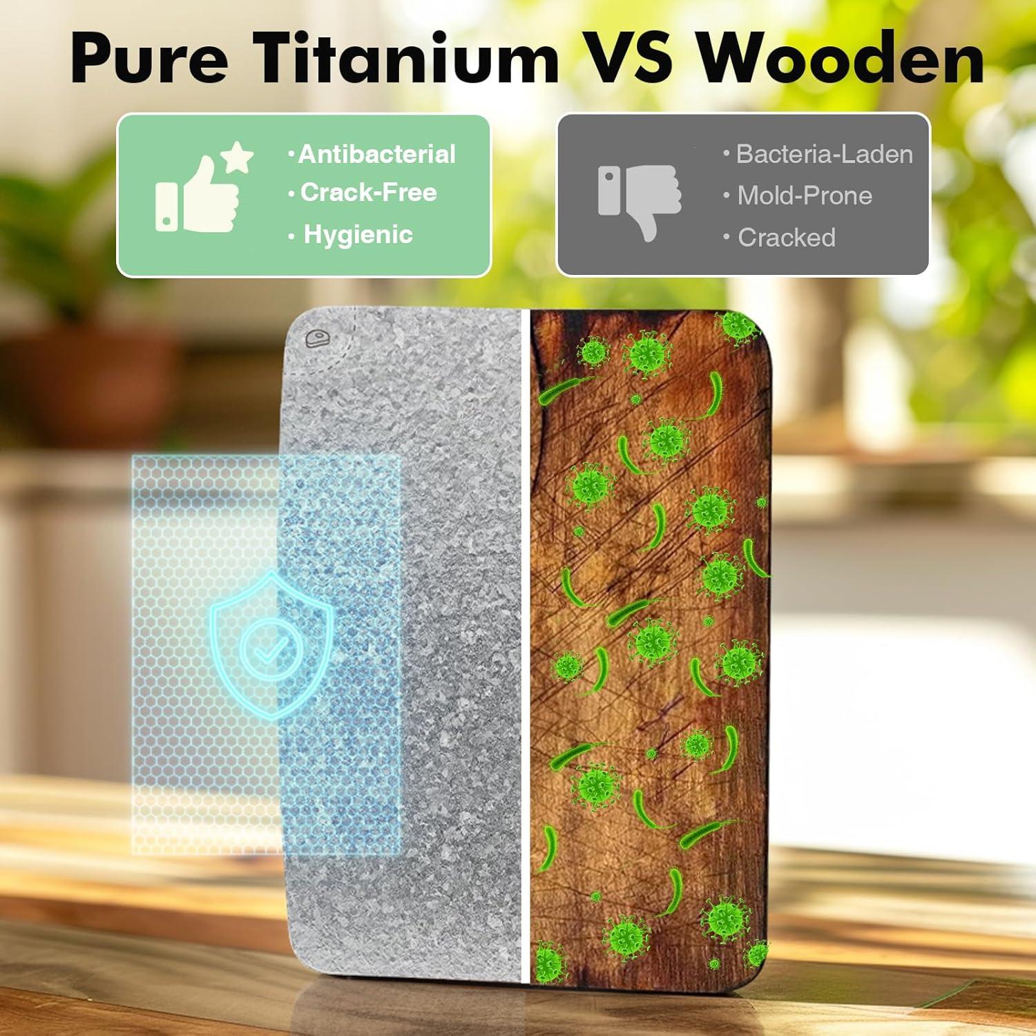 Tabla de Cortar de Titanio FINEYORKER 30.48x20.32cm Antibacteriana