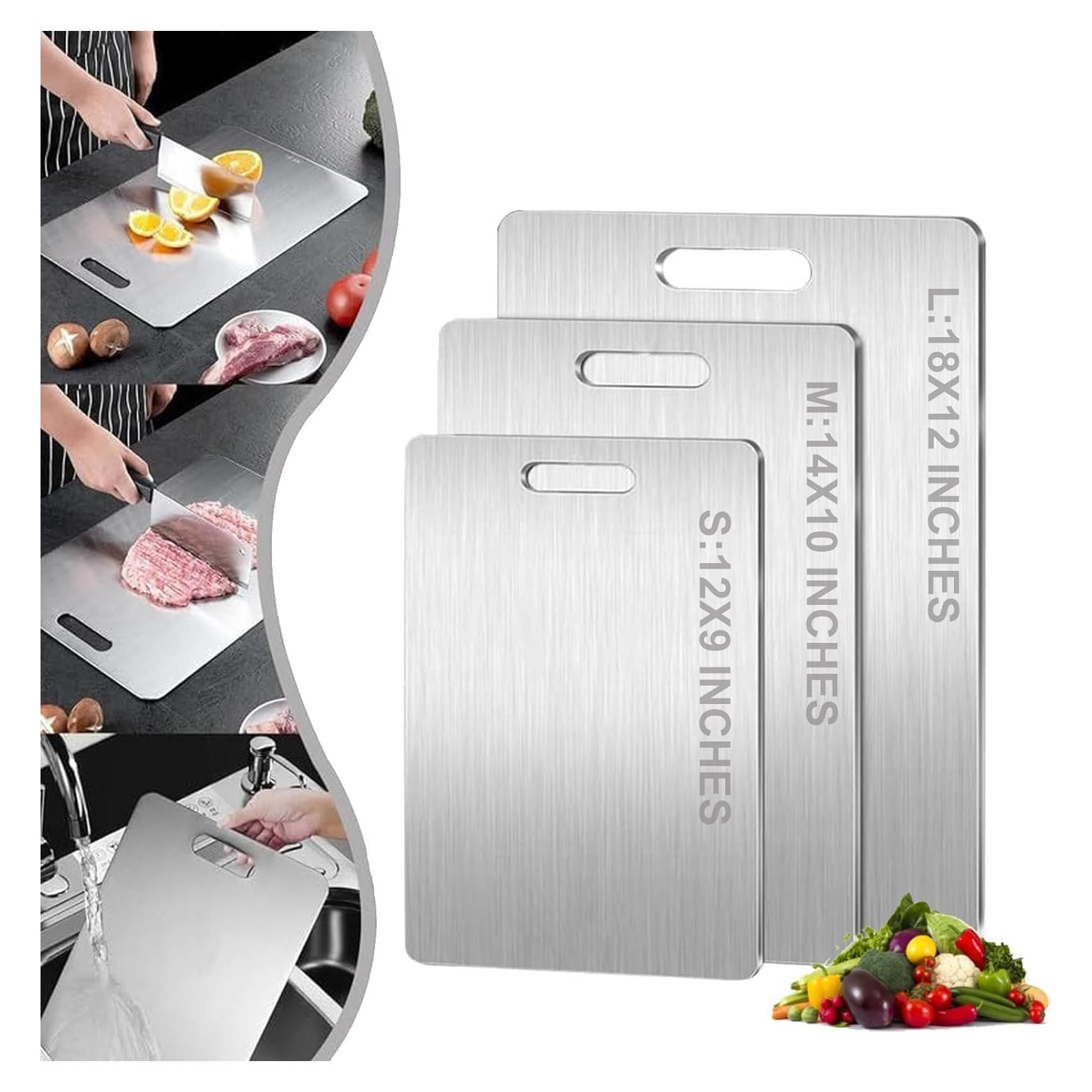 Tabla de Cortar de Titanio Kimralur 35.56x25.4cm Grado Alimenticio