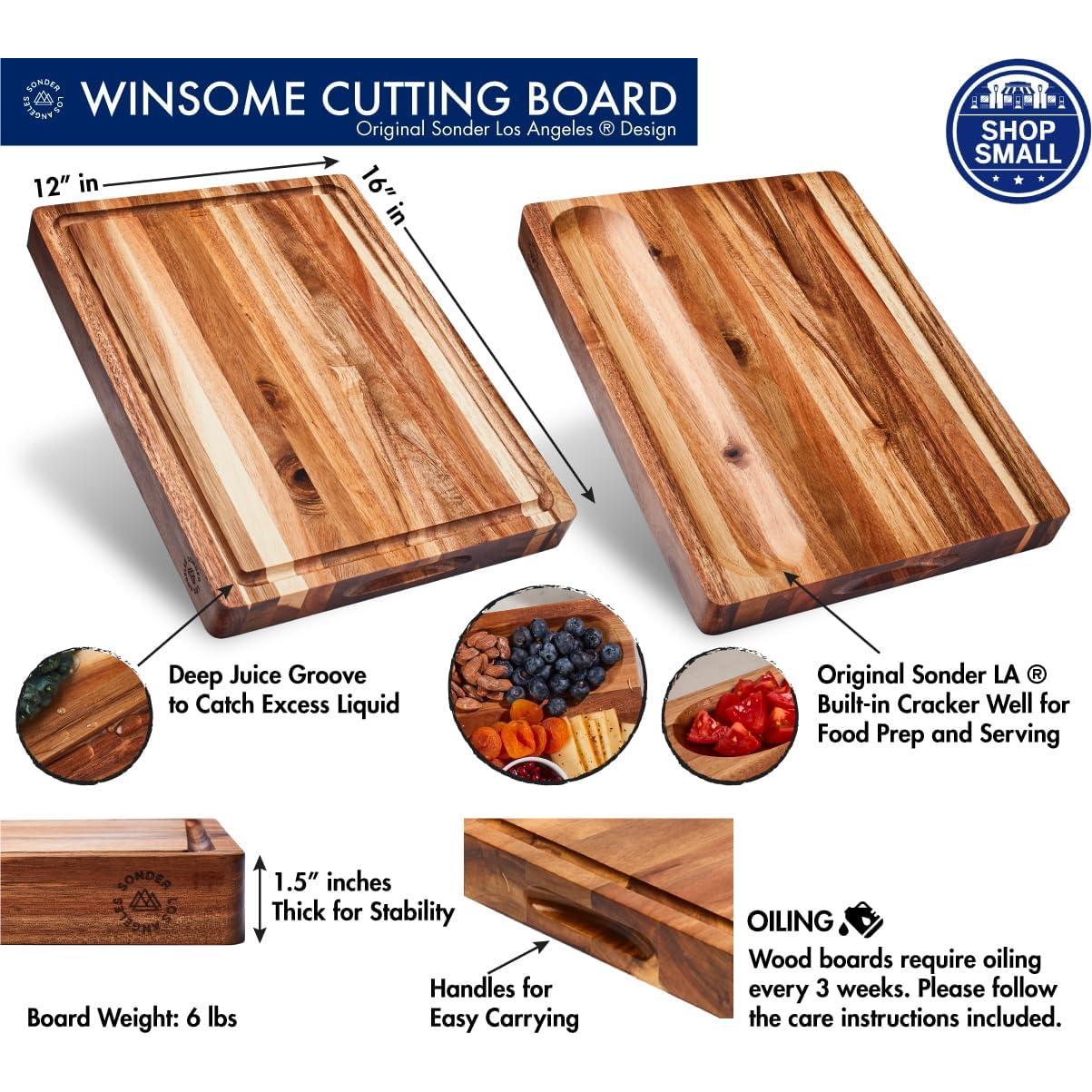 Tabla de Cortar de Madera Acacia Sostenible 40.6x30.5 cm Sonder