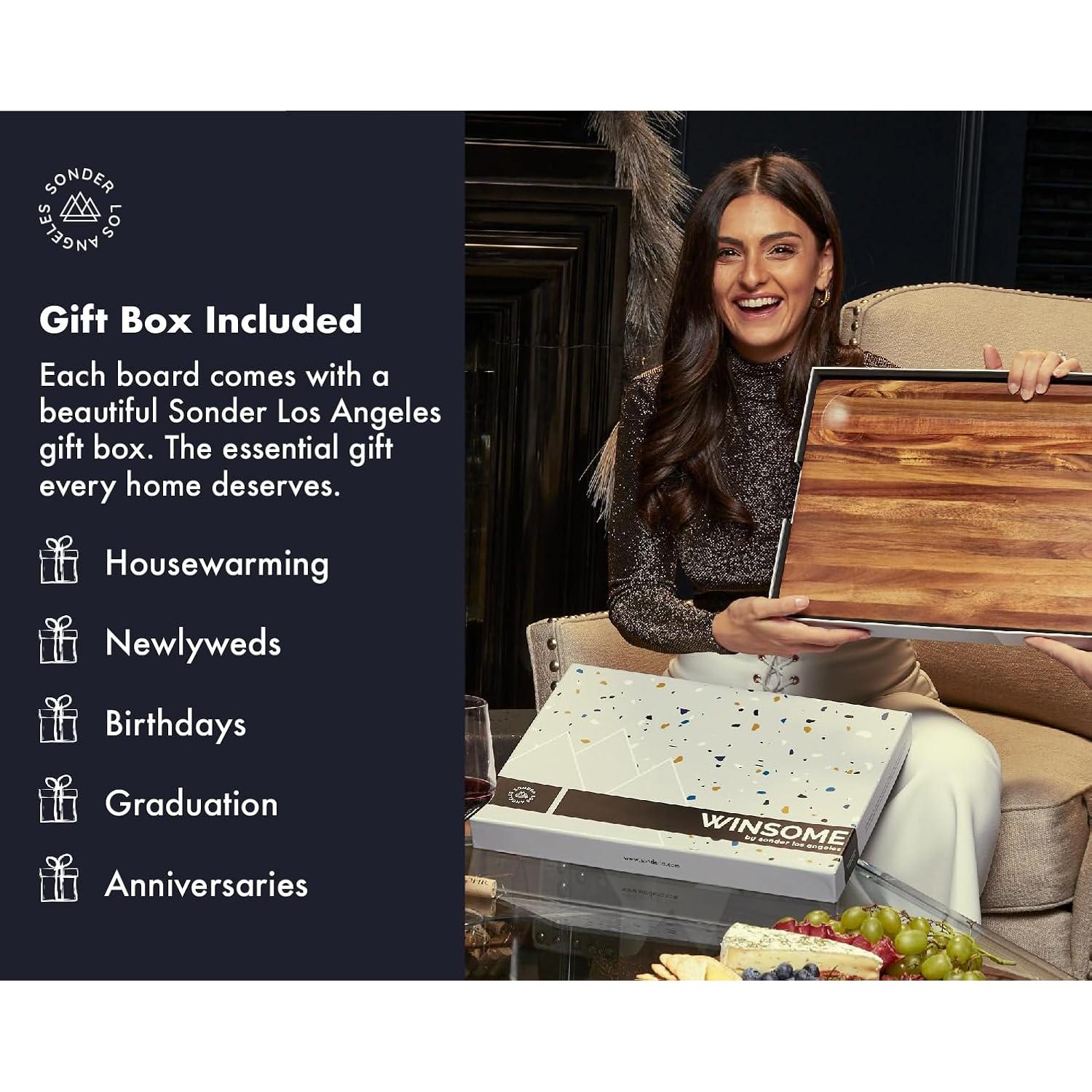 Tabla de Cortar de Madera Acacia Sostenible 40.6x30.5 cm Sonder