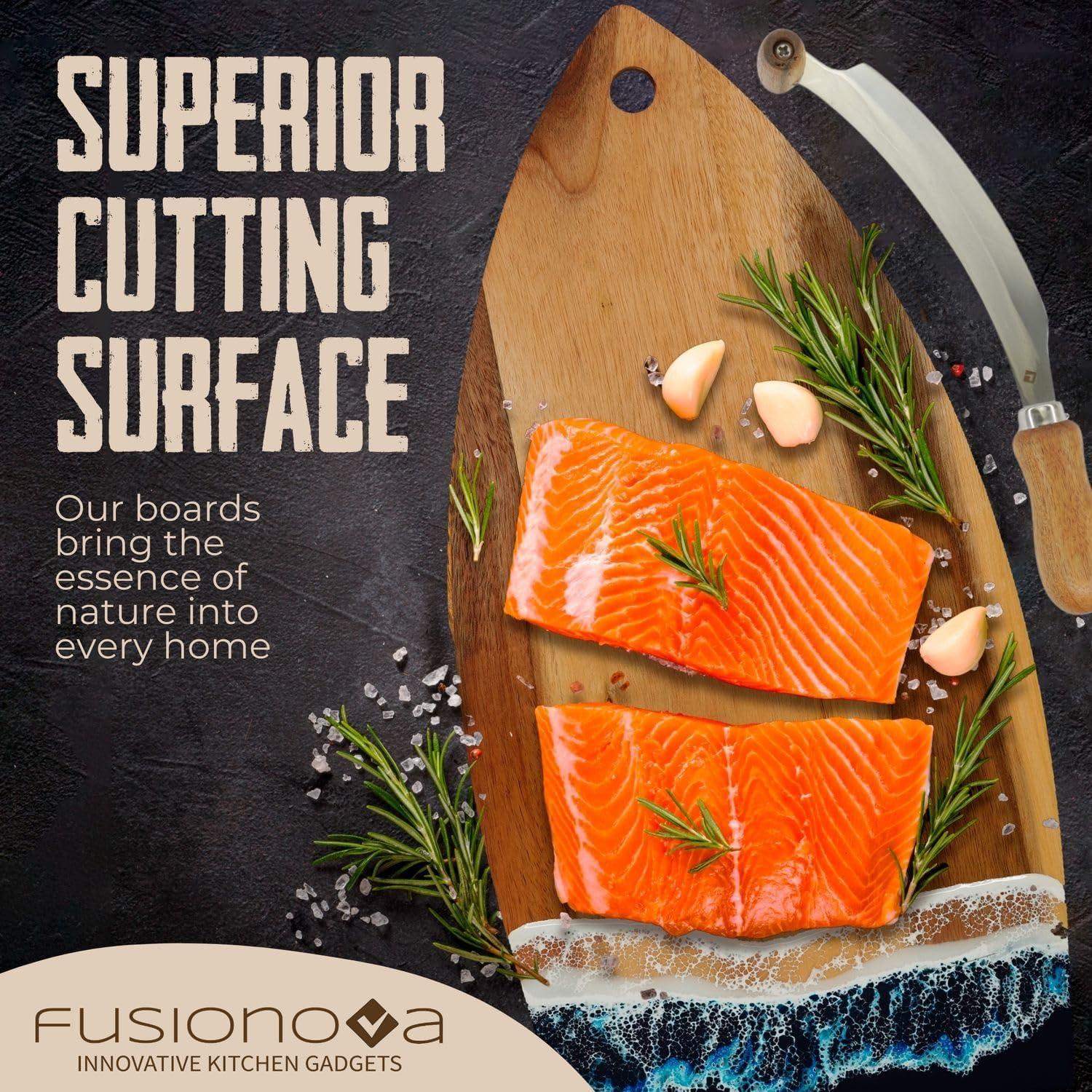 Tabla de Cortar Fusionova Acacia Epoxi 40x20 cm Surf