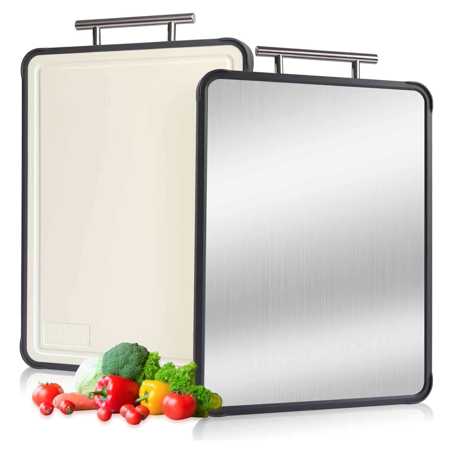 Tabla de Cortar Doble Cara PTYTIFY Titanio 40.64x30.48cm