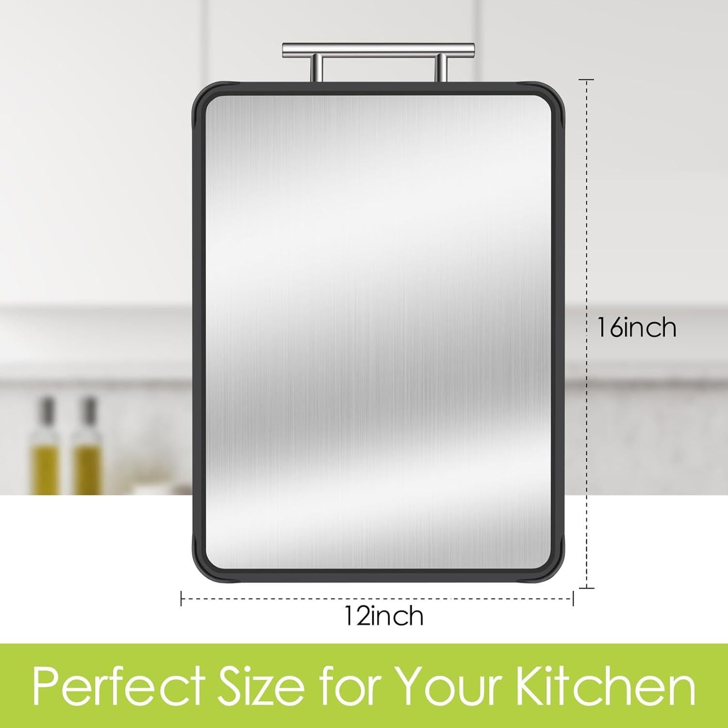 Tabla de Cortar Doble Cara PTYTIFY Titanio 40.64x30.48cm