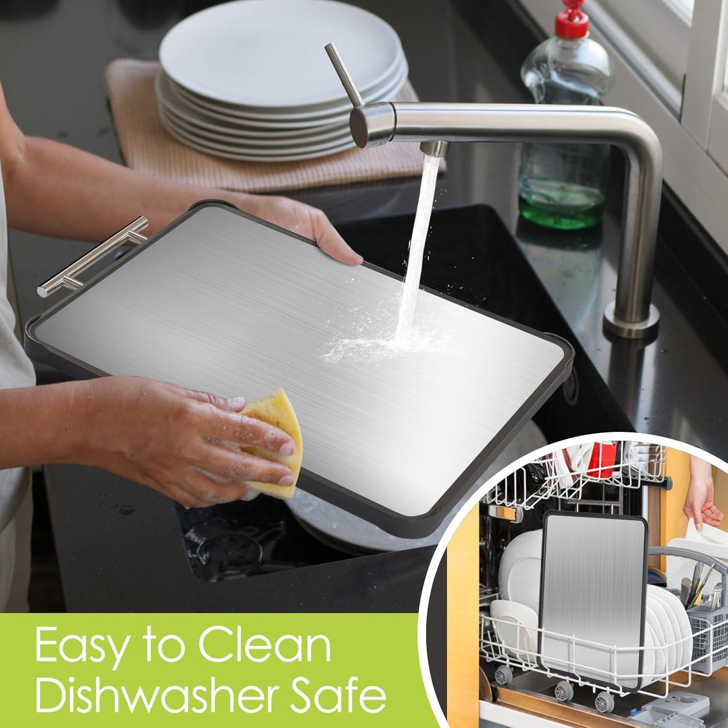 Tabla de Cortar Doble Cara PTYTIFY Titanio 40.64x30.48cm