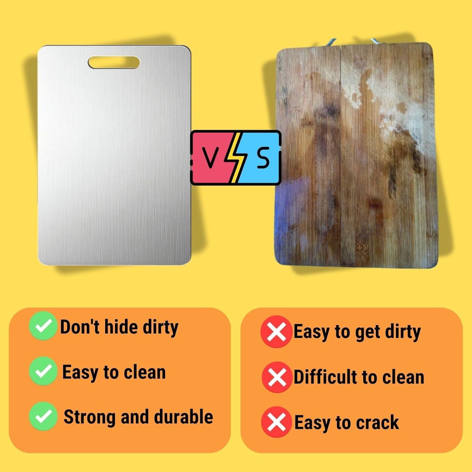 Juego de 3 Tablas de Cortar de Titanio YoYoulee - Higiénicas y Duraderas