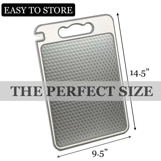 Tabla de Cortar Doble Cara Kobiva Acero Inoxidable 36.83x25.4cm