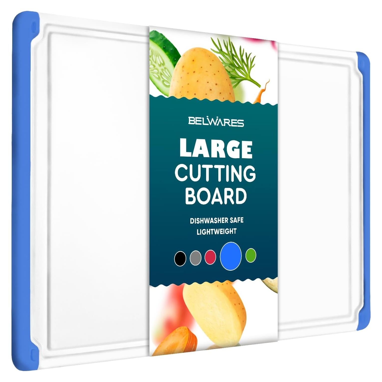 Tabla de Cortar Grande Belwares Azul Antideslizante 45x30 cm